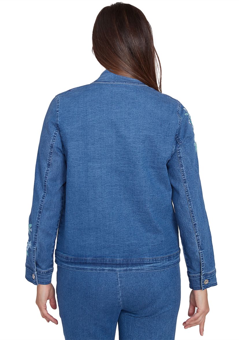 Womens Lake Victoria Embroidered Denim Jacket