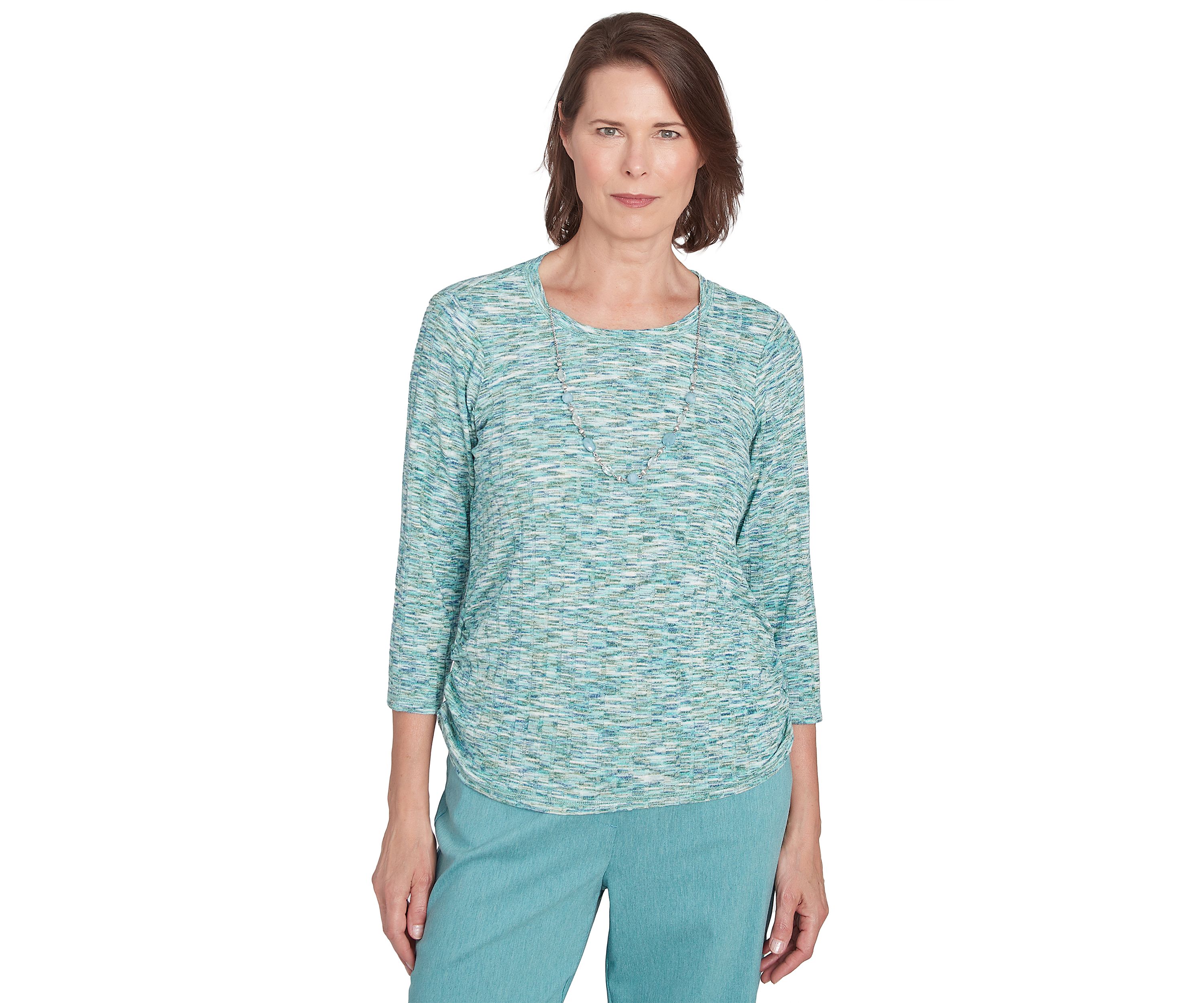Womens Lake Victoria Space Dye Drop Needle Top