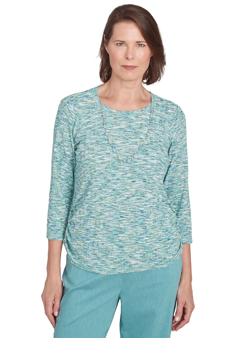 Womens Lake Victoria Space Dye Drop Needle Top