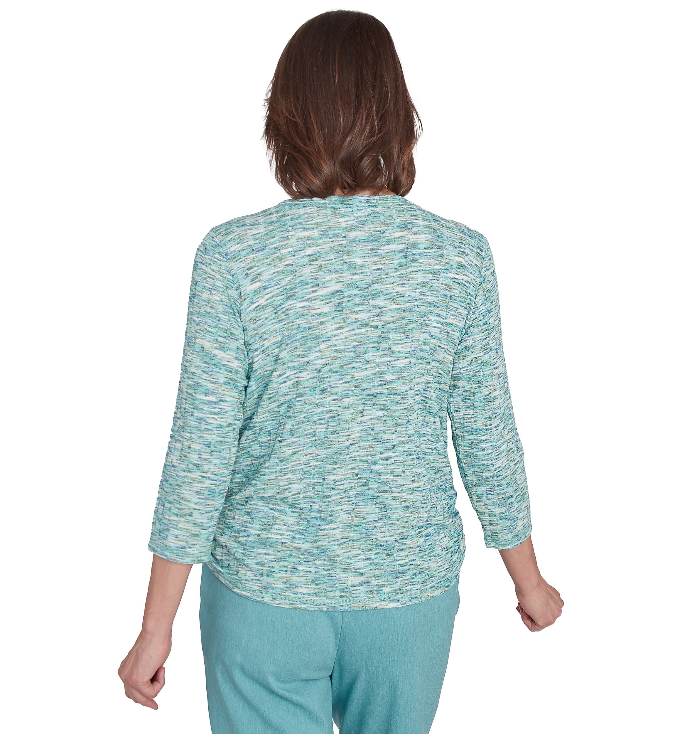 Womens Lake Victoria Space Dye Drop Needle Top