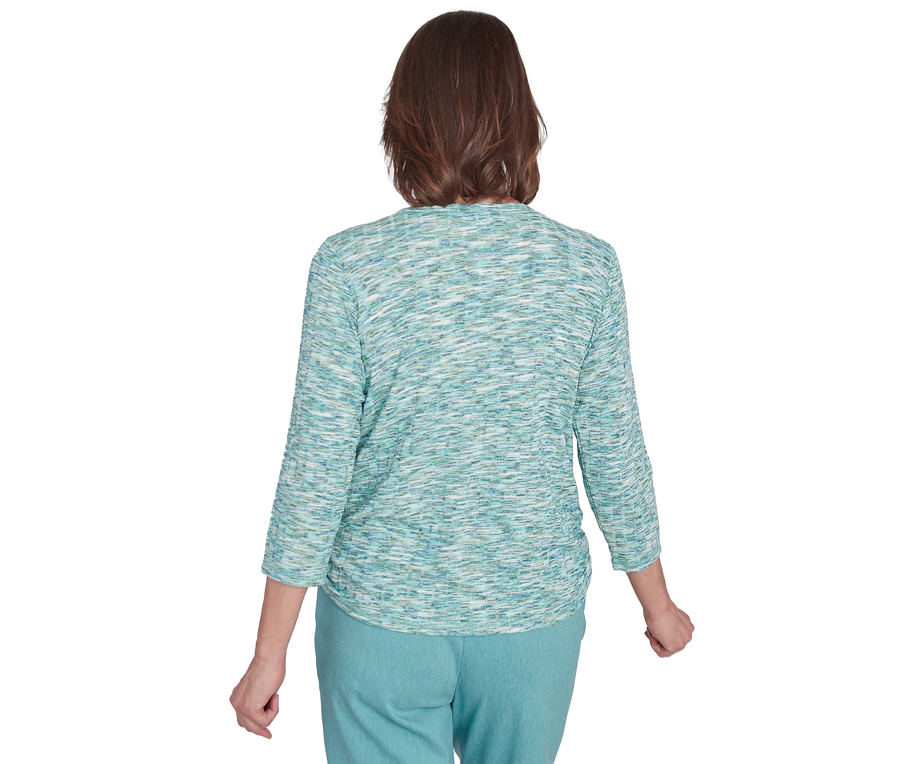 Womens Lake Victoria Space Dye Drop Needle Top