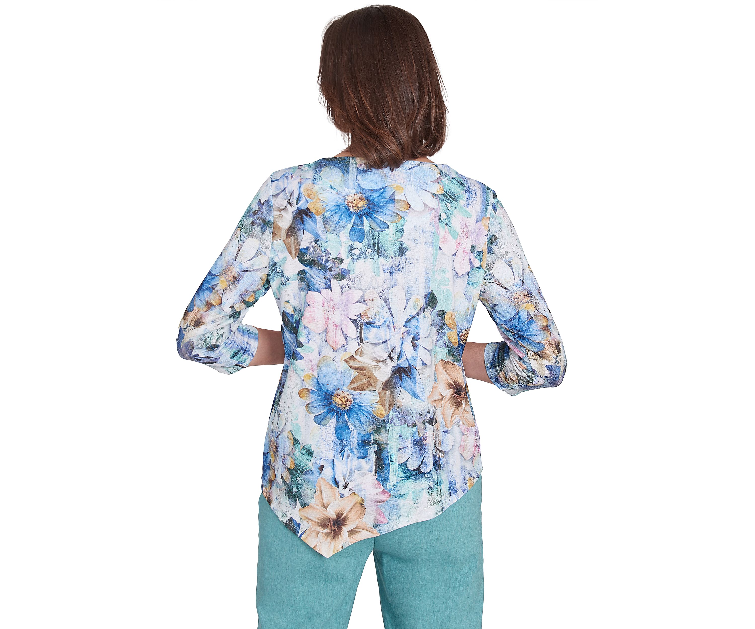 Womens Lake Victoria Watercolor Floral T-Shirt