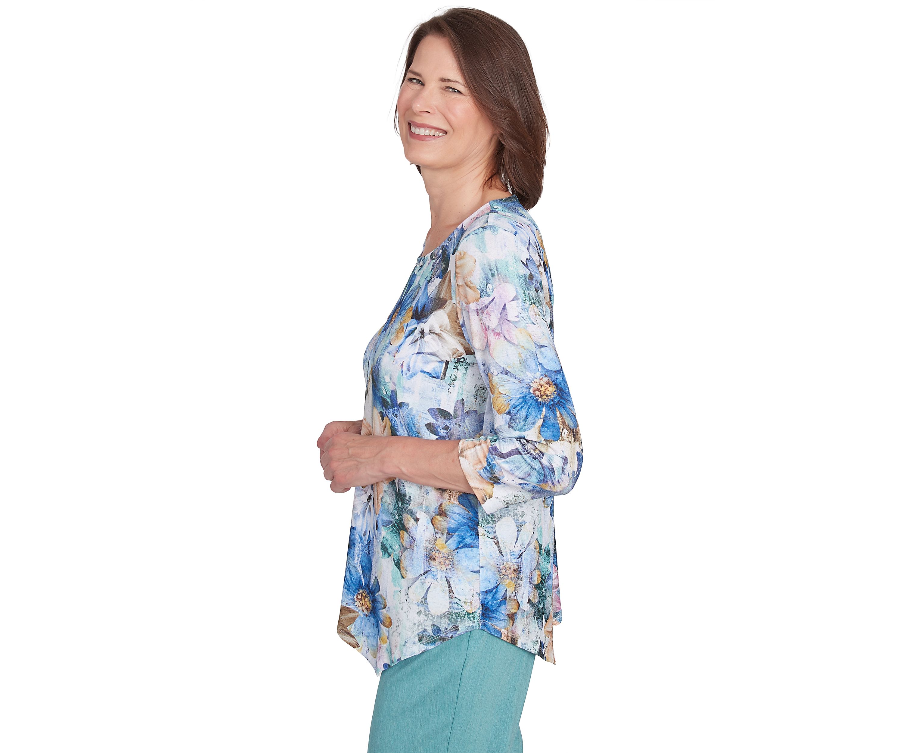 Womens Lake Victoria Watercolor Floral T-Shirt