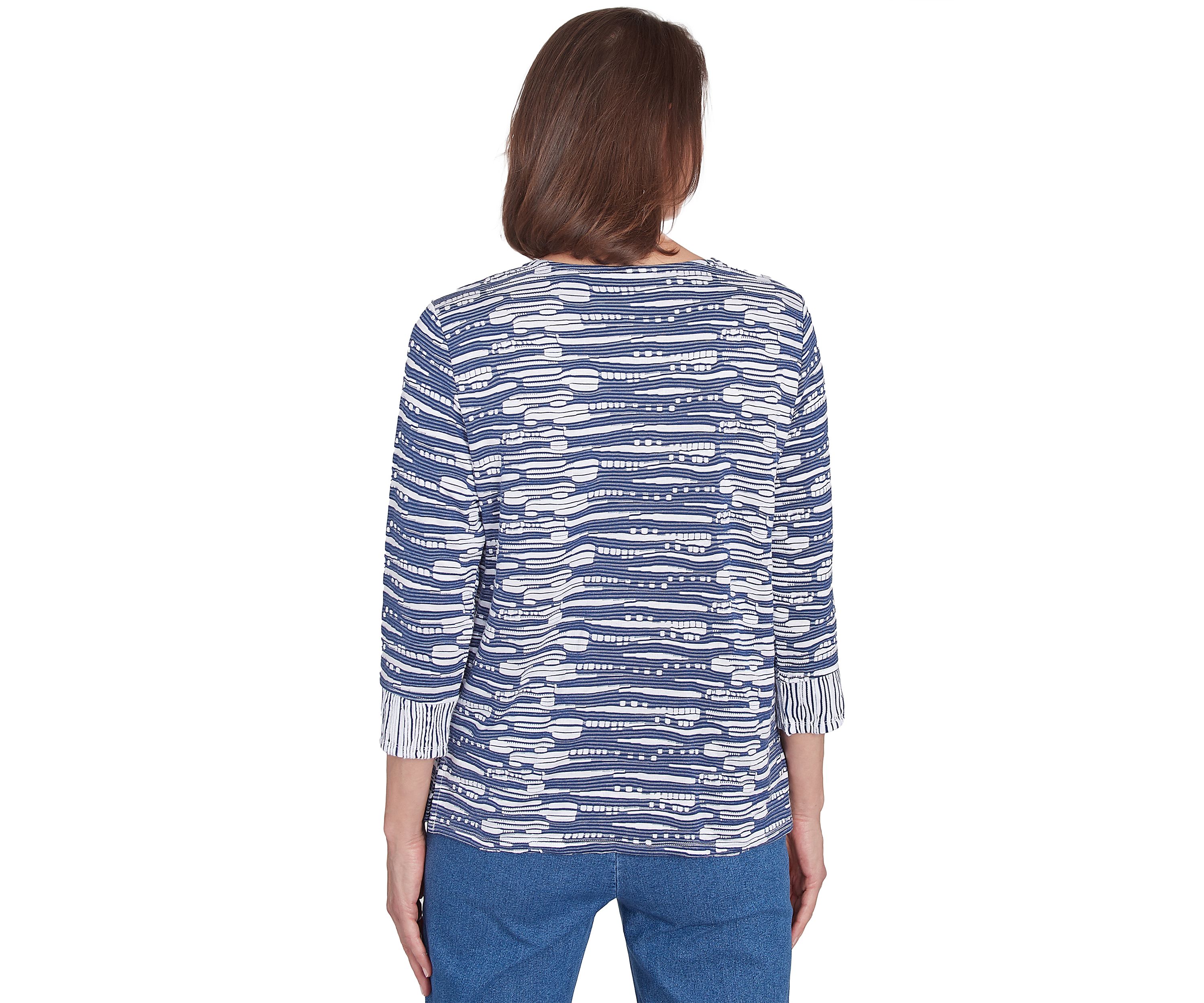 Womens Lake Victoria Spliced Texture Top