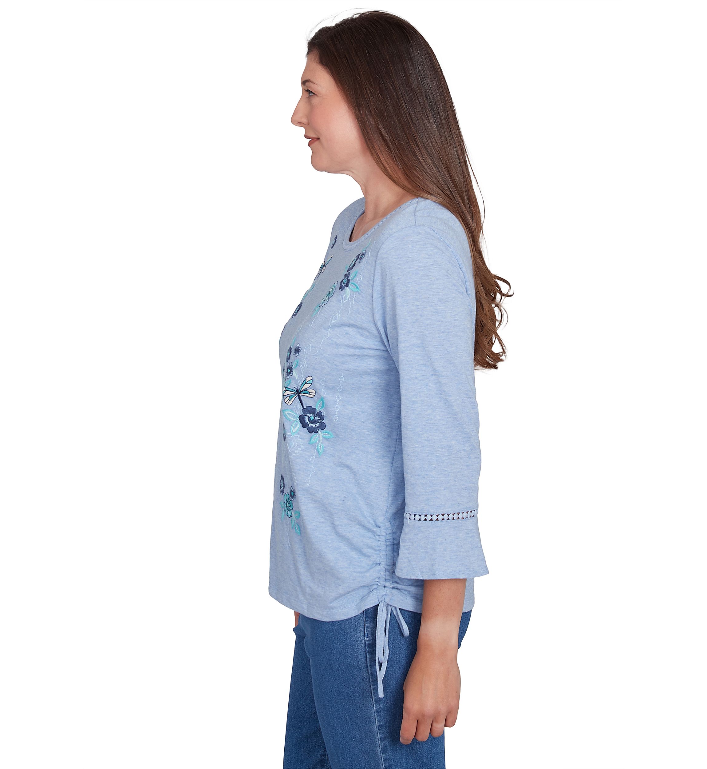 Womens Lake Victoria Embroidered Floral Butterfly Top