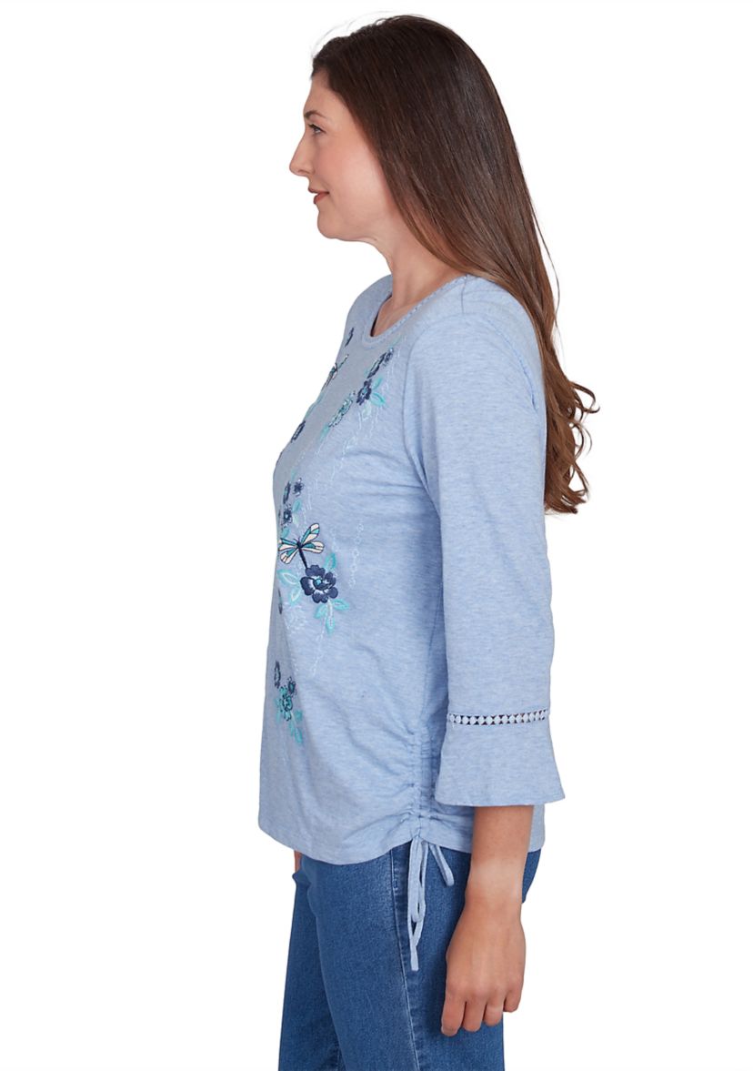 Womens Lake Victoria Embroidered Floral Butterfly Top