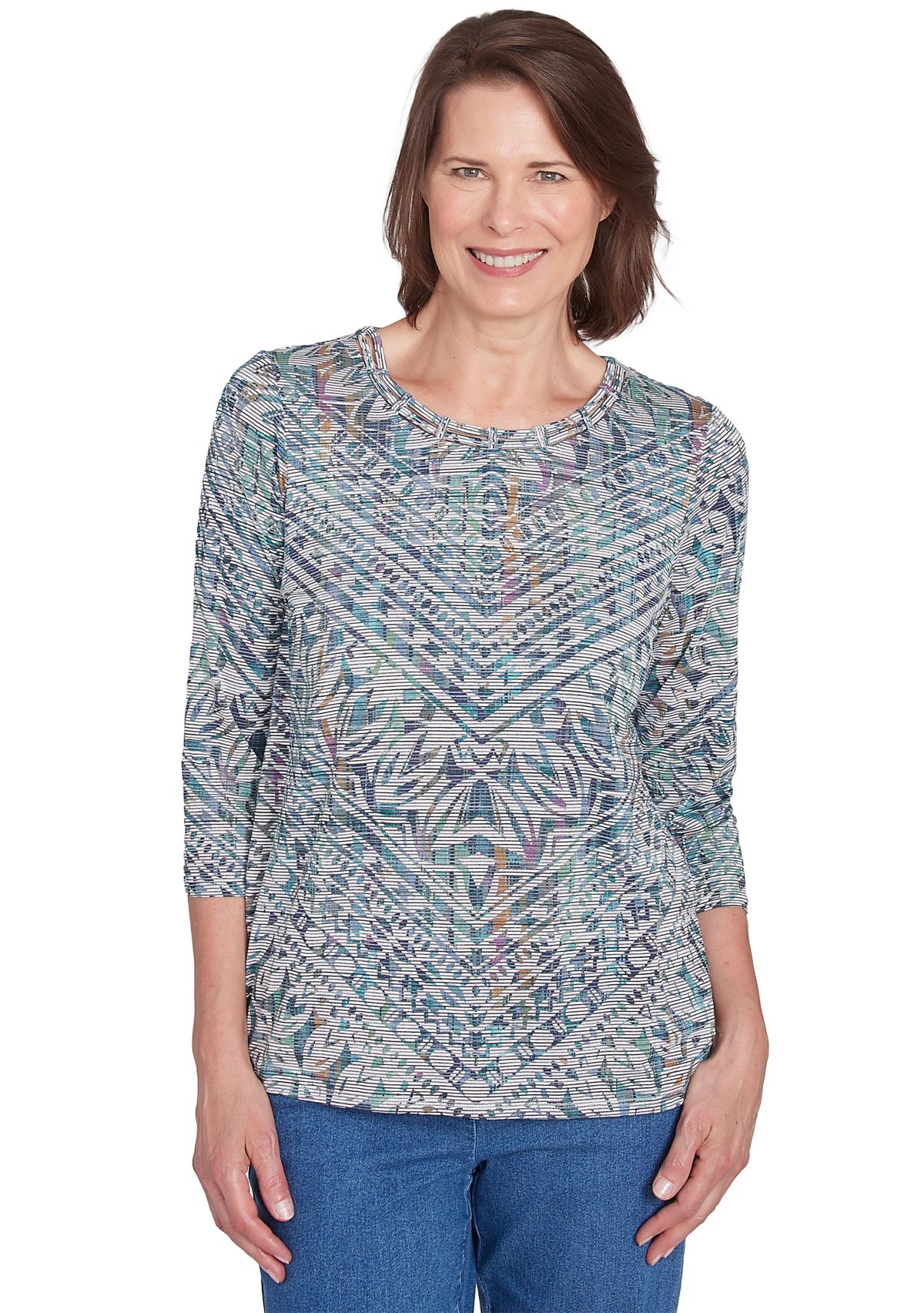 Womens Lake Victoria Chevron Stripe Top