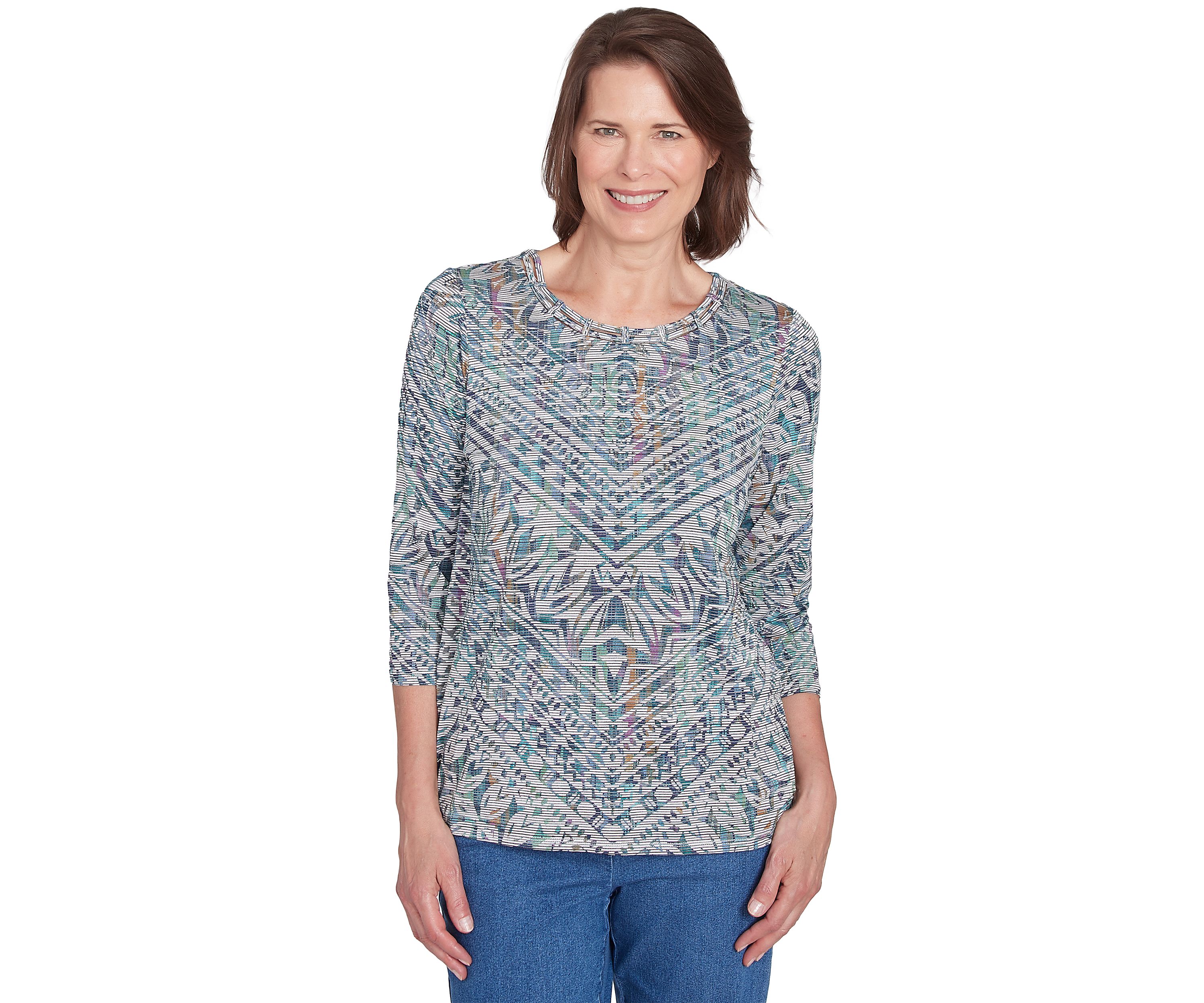 Womens Lake Victoria Chevron Stripe Top