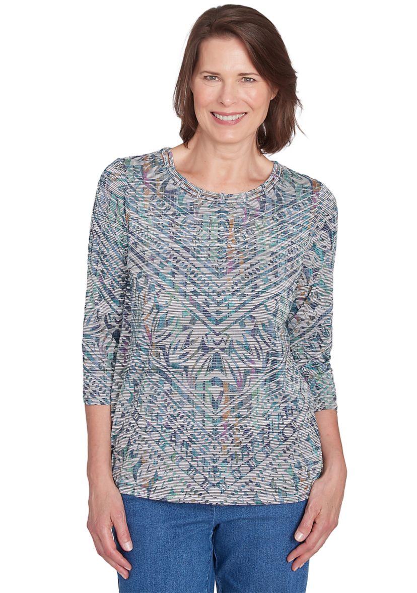 Womens Lake Victoria Chevron Stripe Top