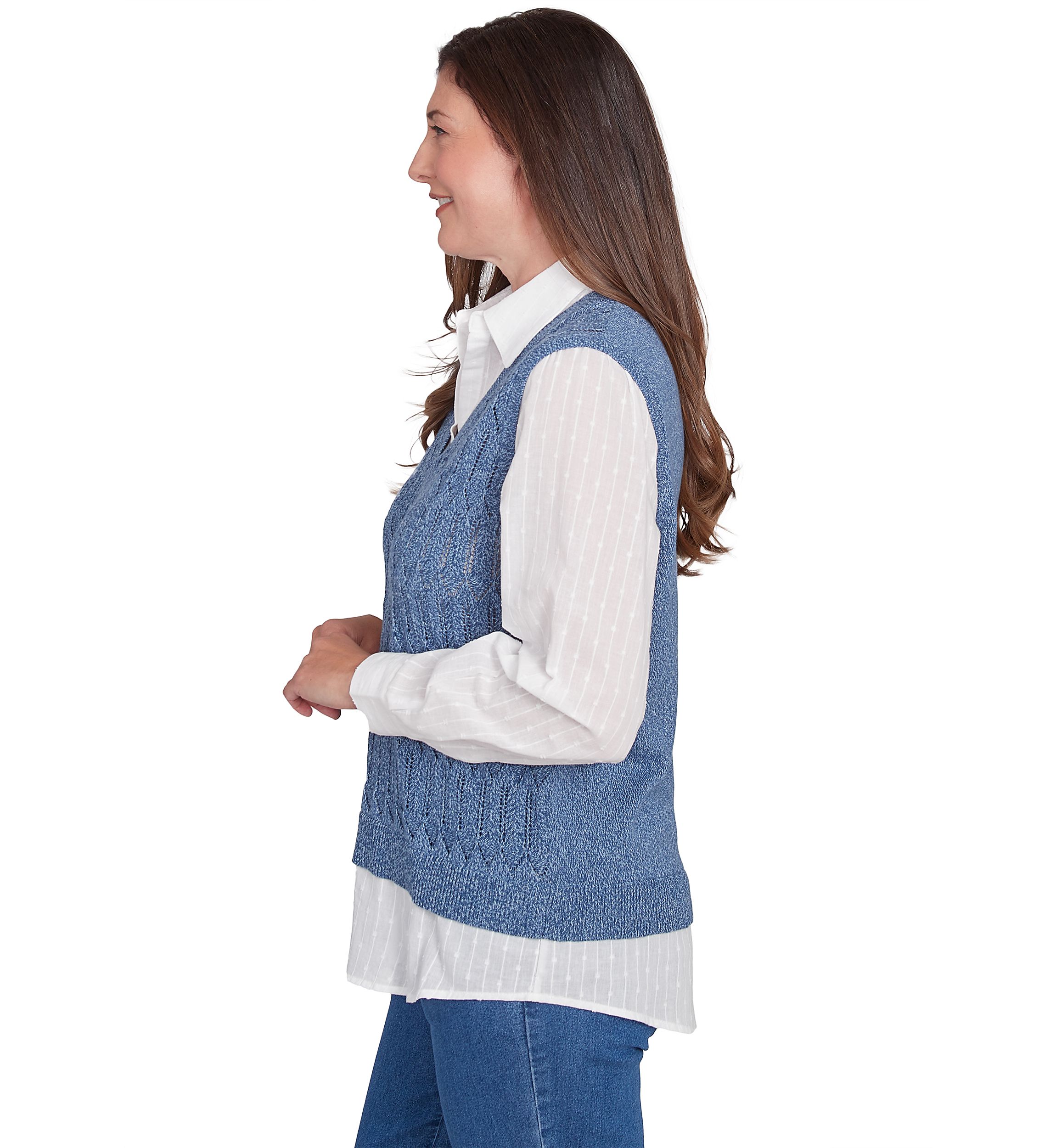 Womens Lake Victoria Rib Sweater Vest 