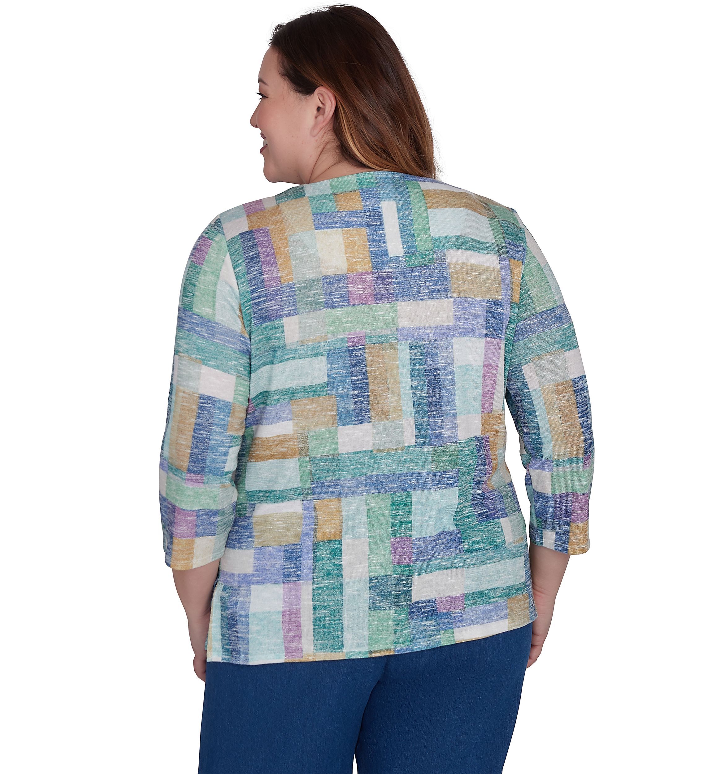 Plus Size Lake Victoria Color Block T-Shirt 