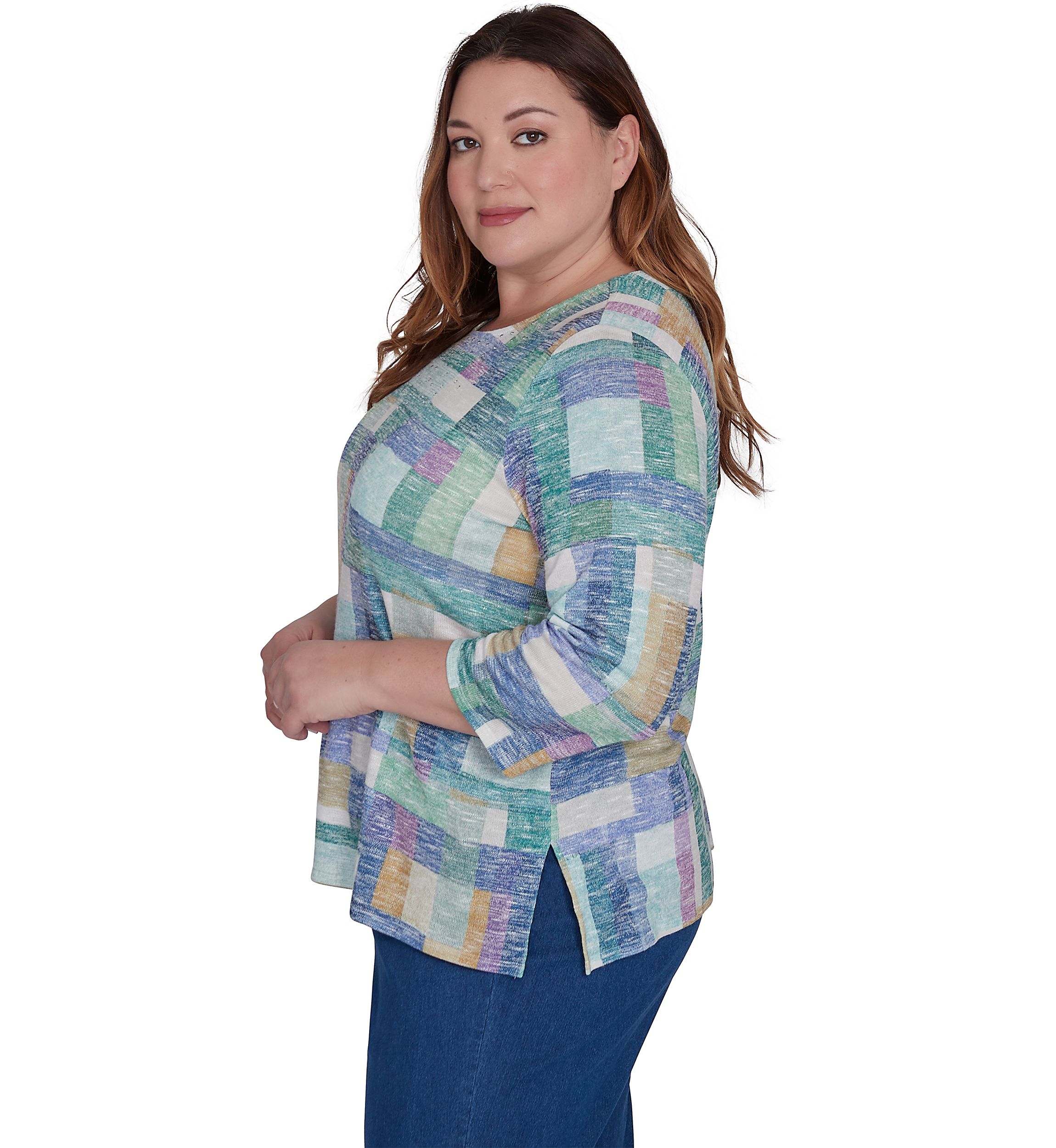 Plus Size Lake Victoria Color Block T-Shirt 