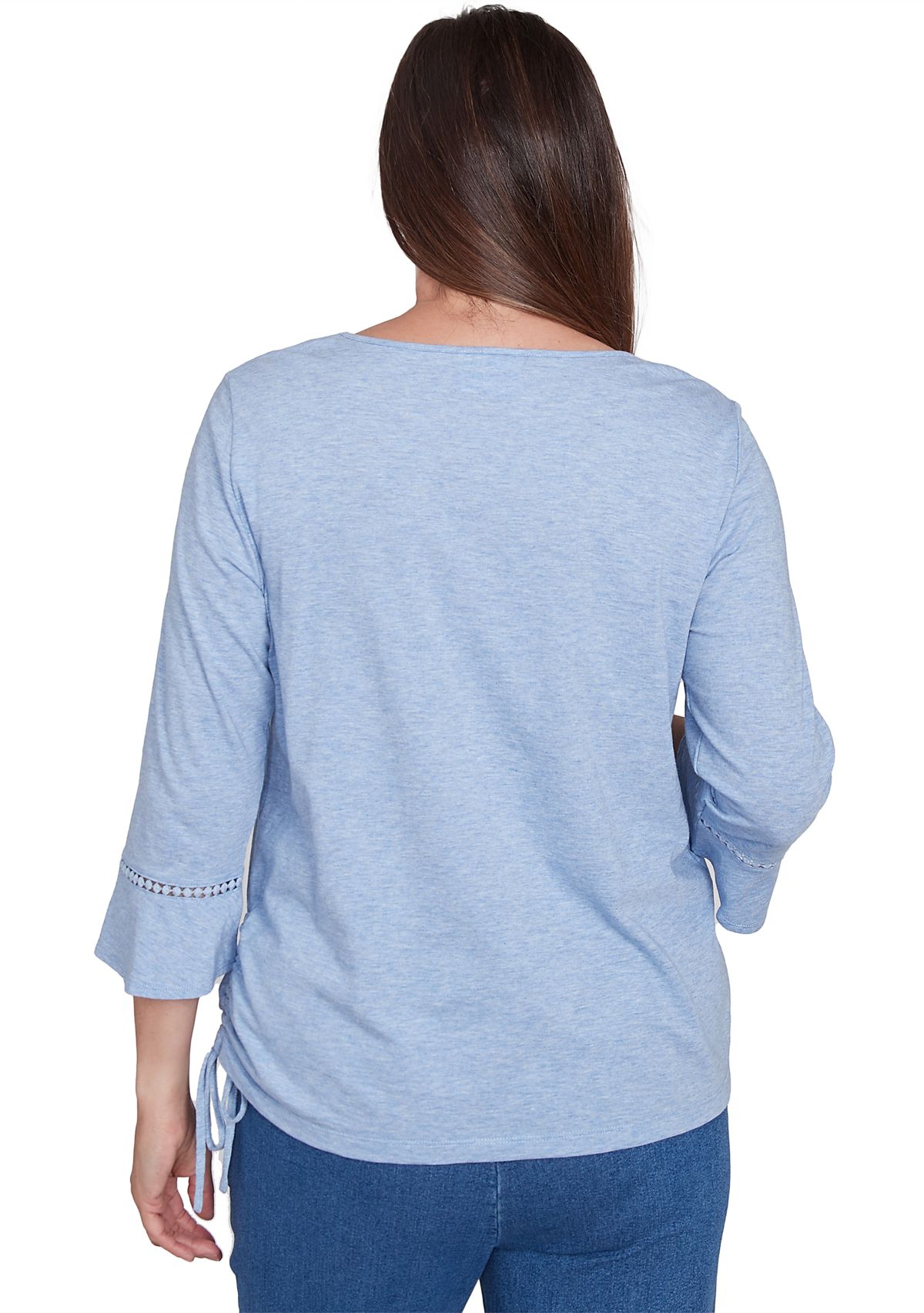 Petite Lake Victoria Embroidered Floral Butterfly Top