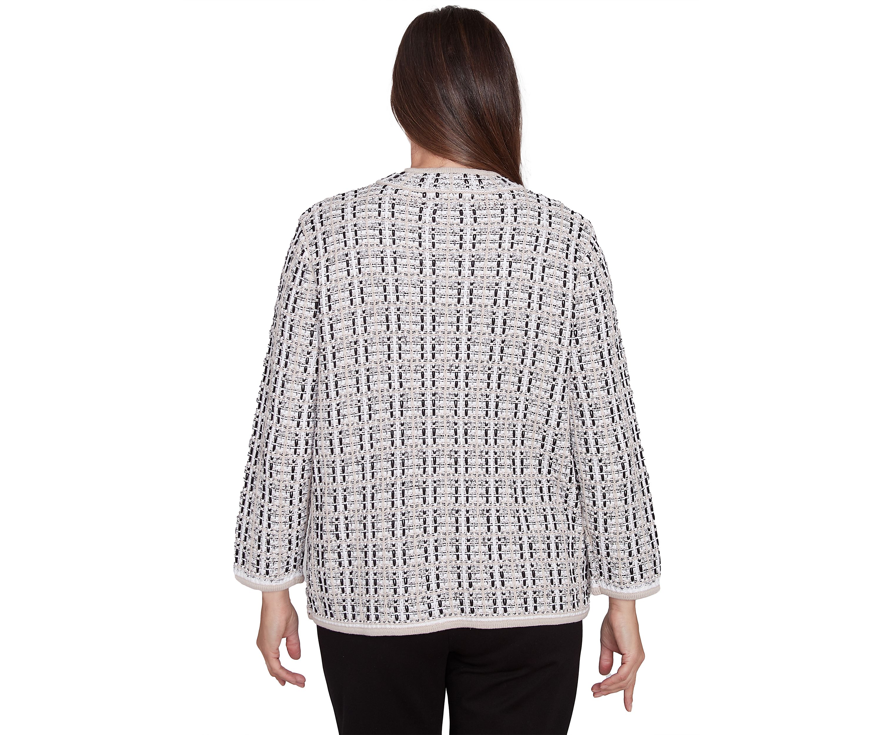 Womens Romancing The Stone Texture Sweater Knit Jacket