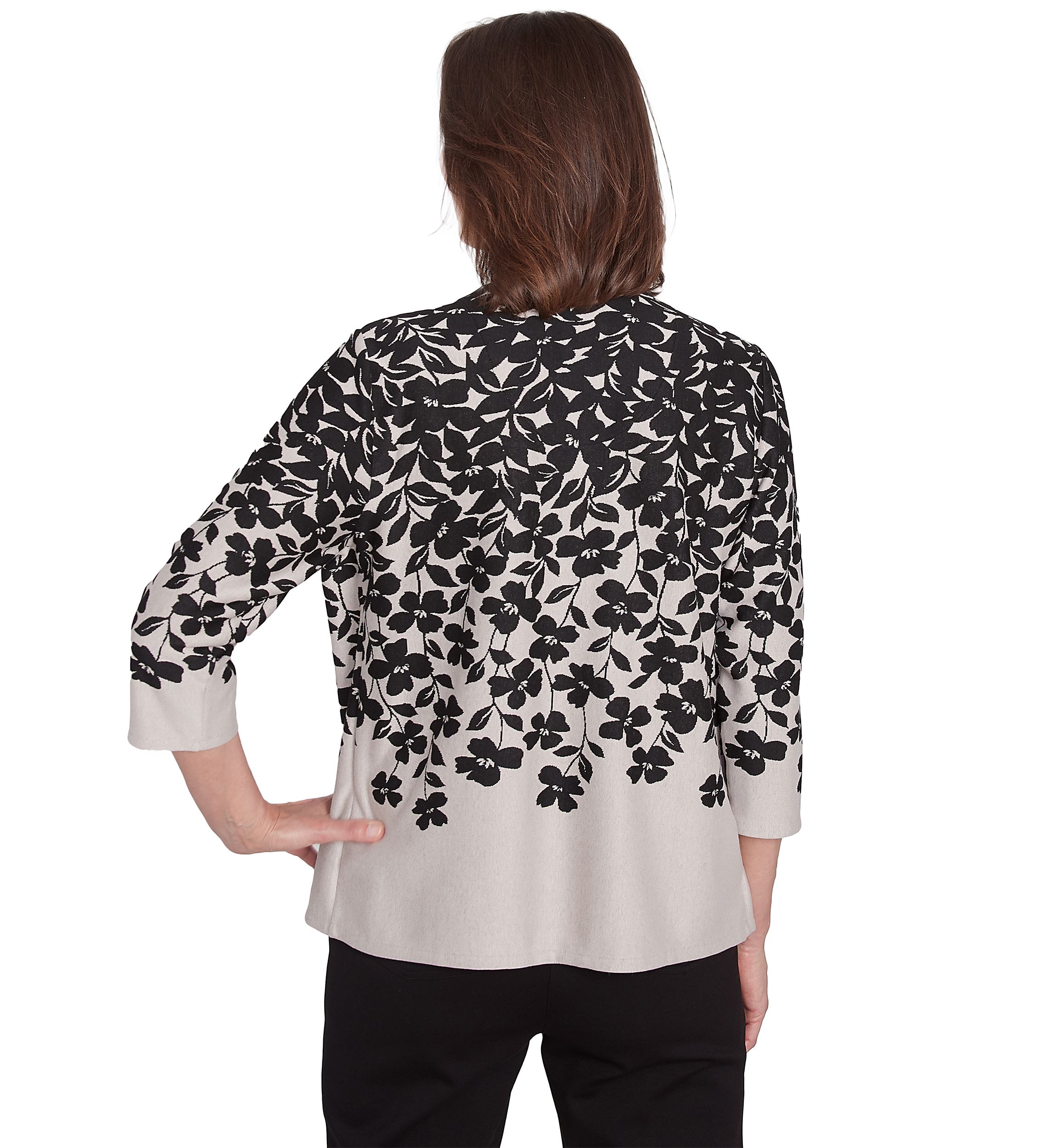 Womens Romancing The Stone Cascade Leaves Two In One Cardigan 