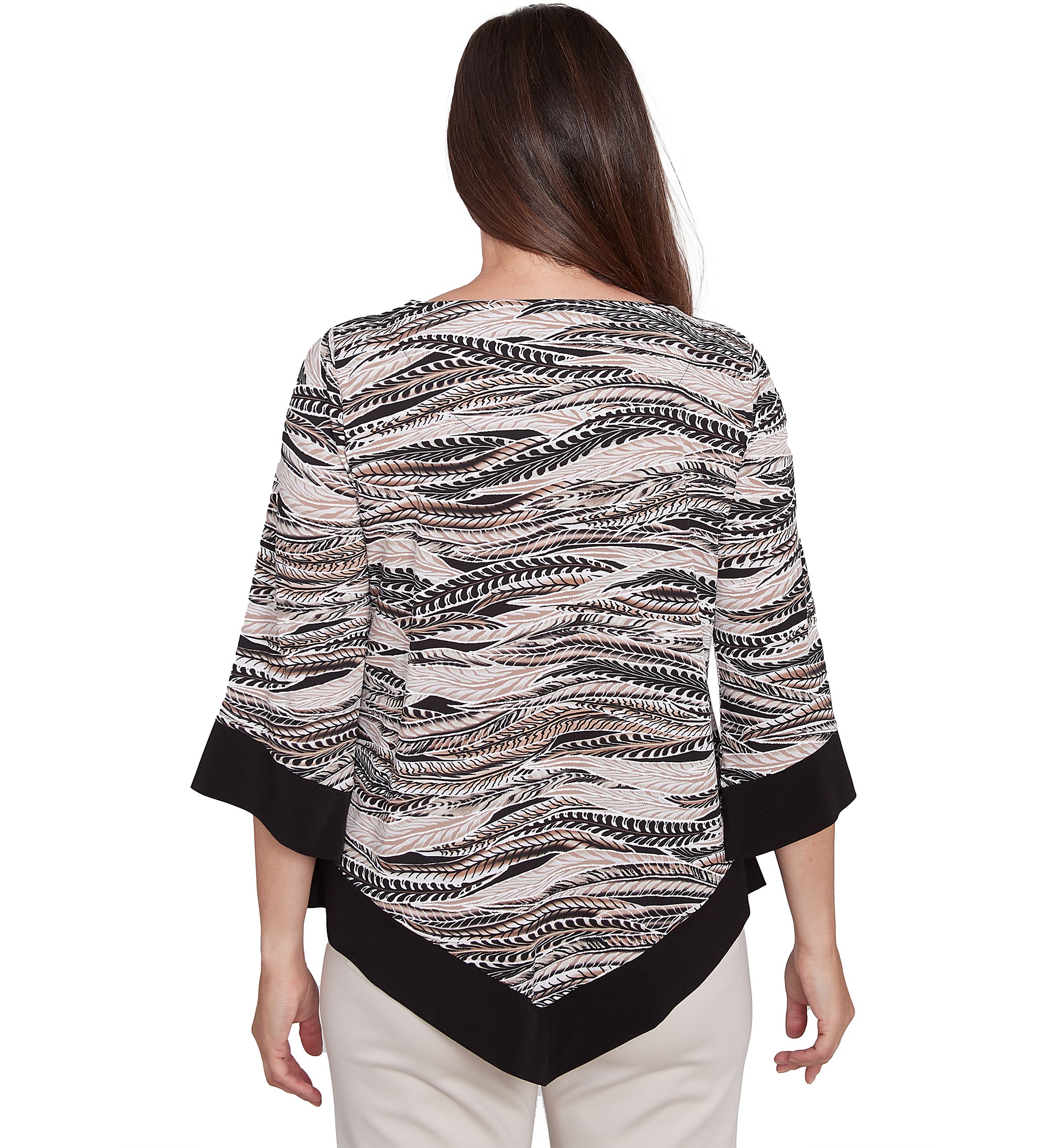 Womens Romancing The Stone Feathers with Trim Top