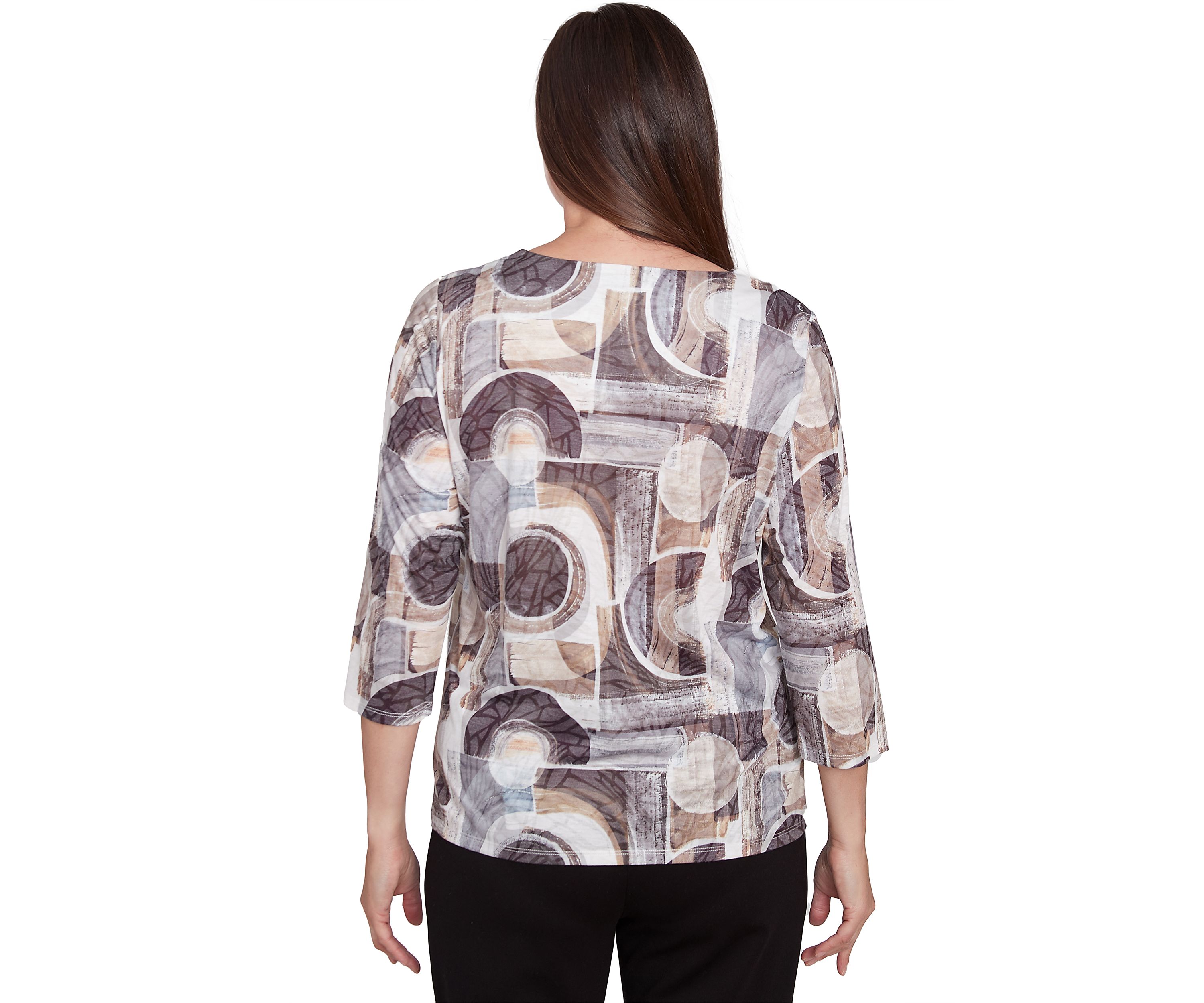 Womens Romancing The Stone Geometric Patch T-Shirt