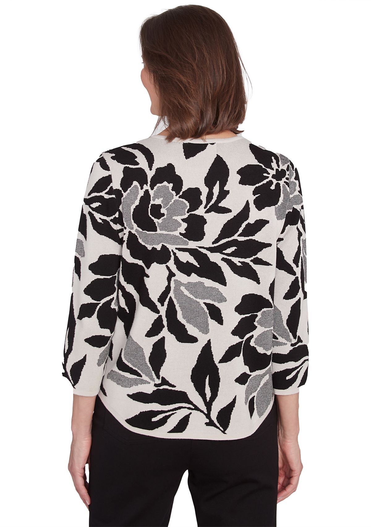 Womens Romancing The Stone Floral Jacquard Top