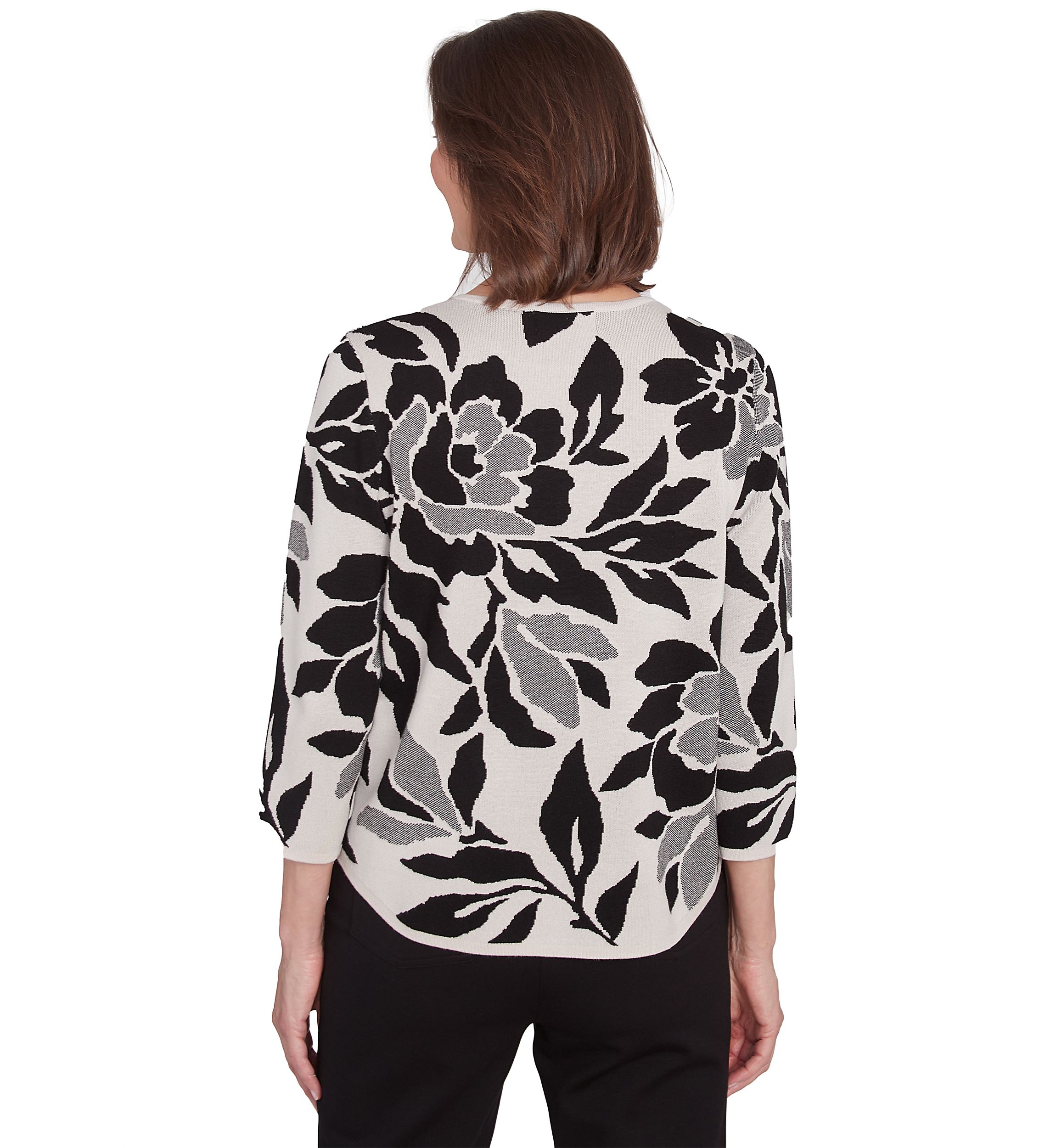Womens Romancing The Stone Floral Jacquard Top