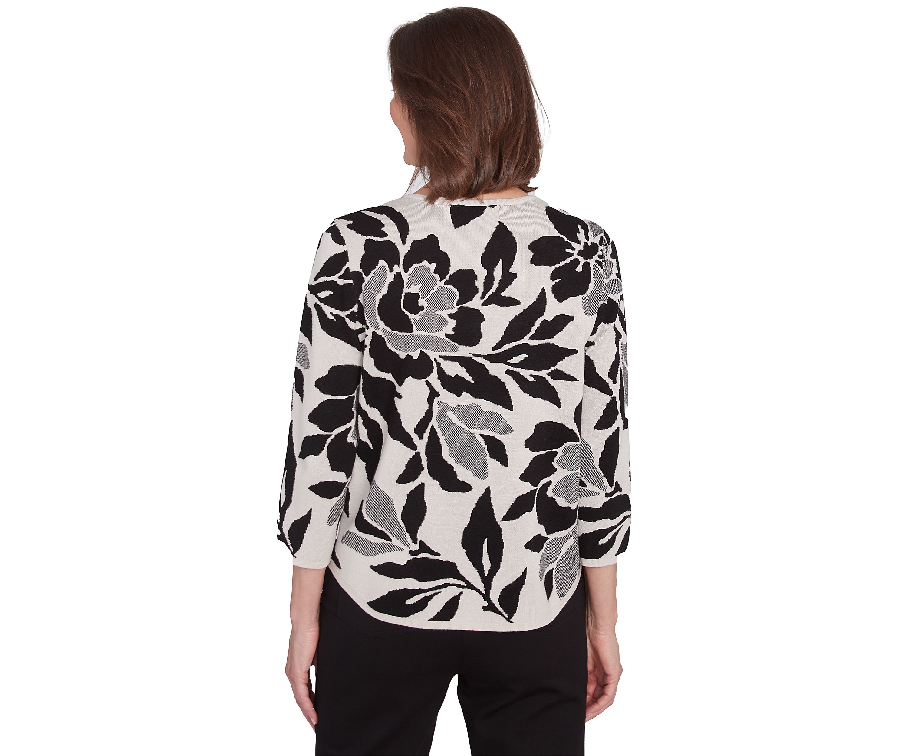 Womens Romancing The Stone Floral Jacquard Top