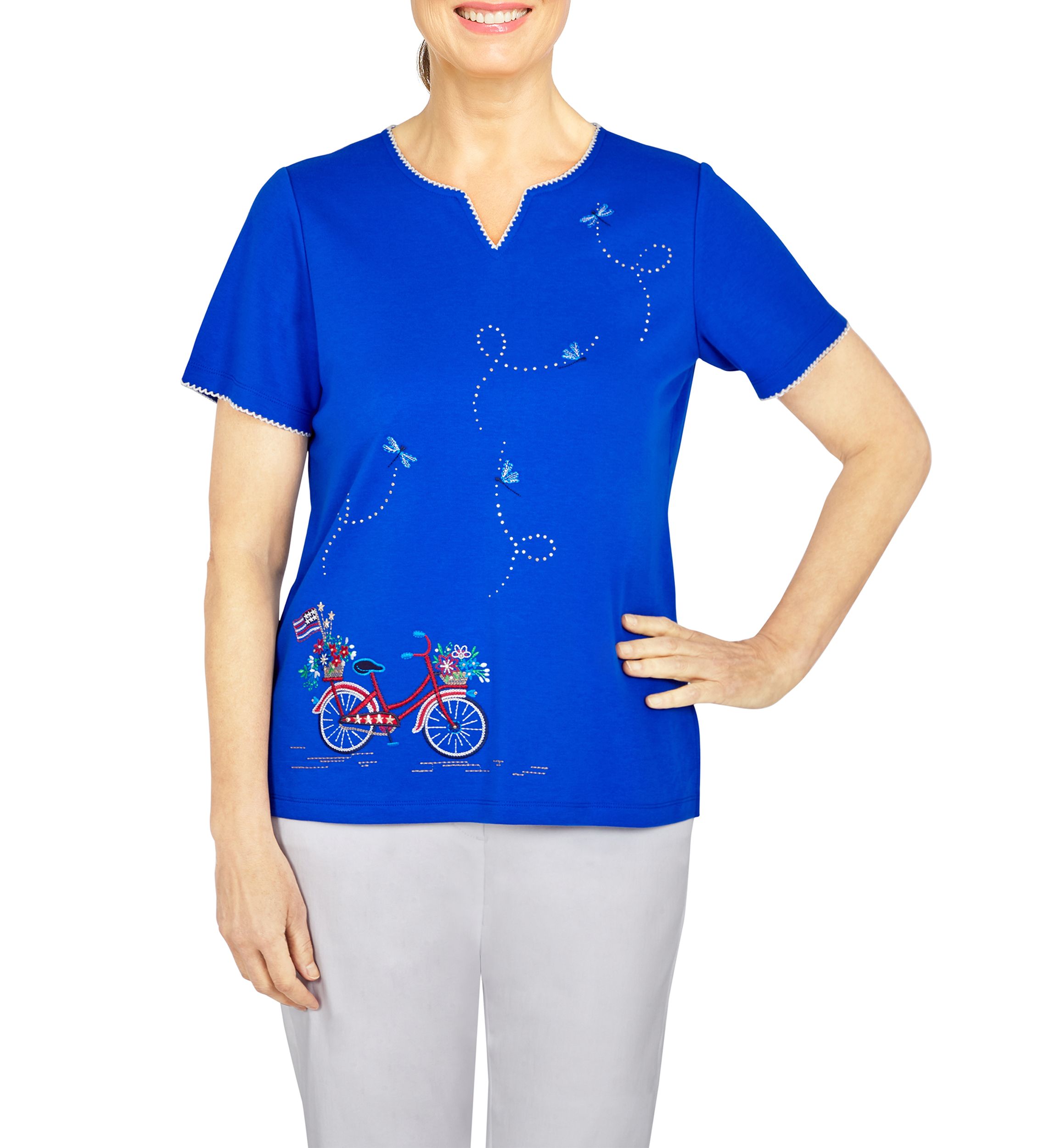 Womens American Dream Bike For Freedom Knit Top