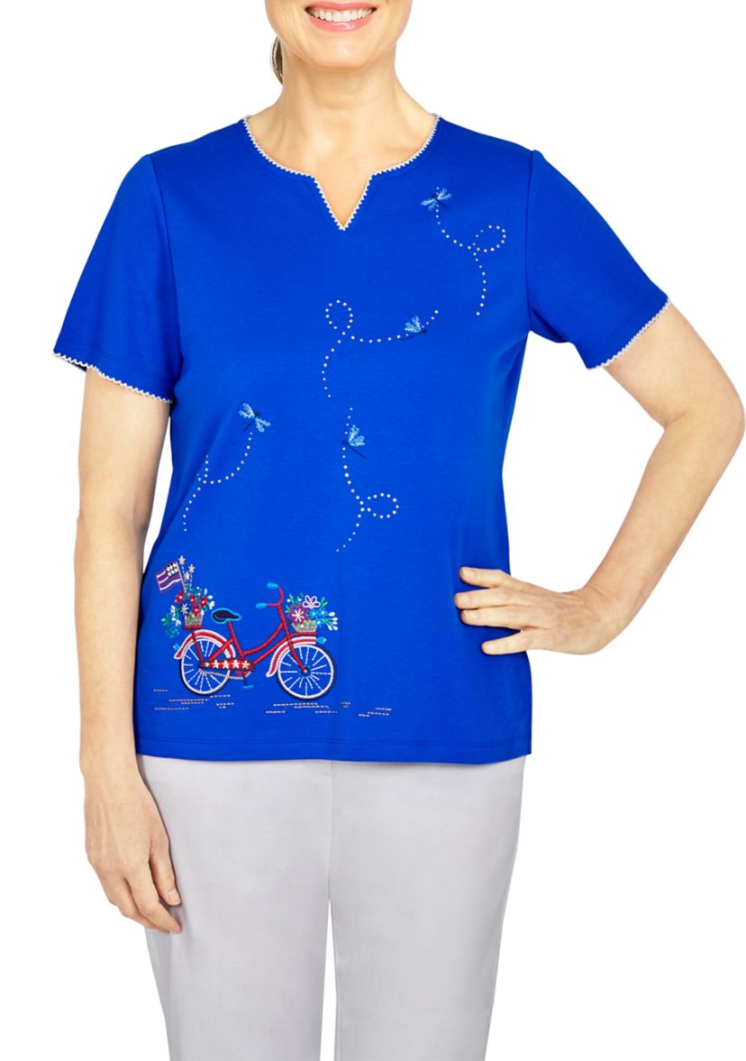 Womens American Dream Bike For Freedom Knit Top