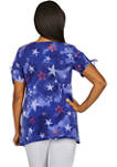 Womens Tie Dye Star Print T-Shirt