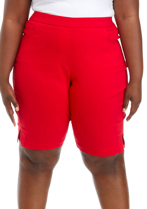 Alfred Dunner Plus Size Solid Bermuda Shorts