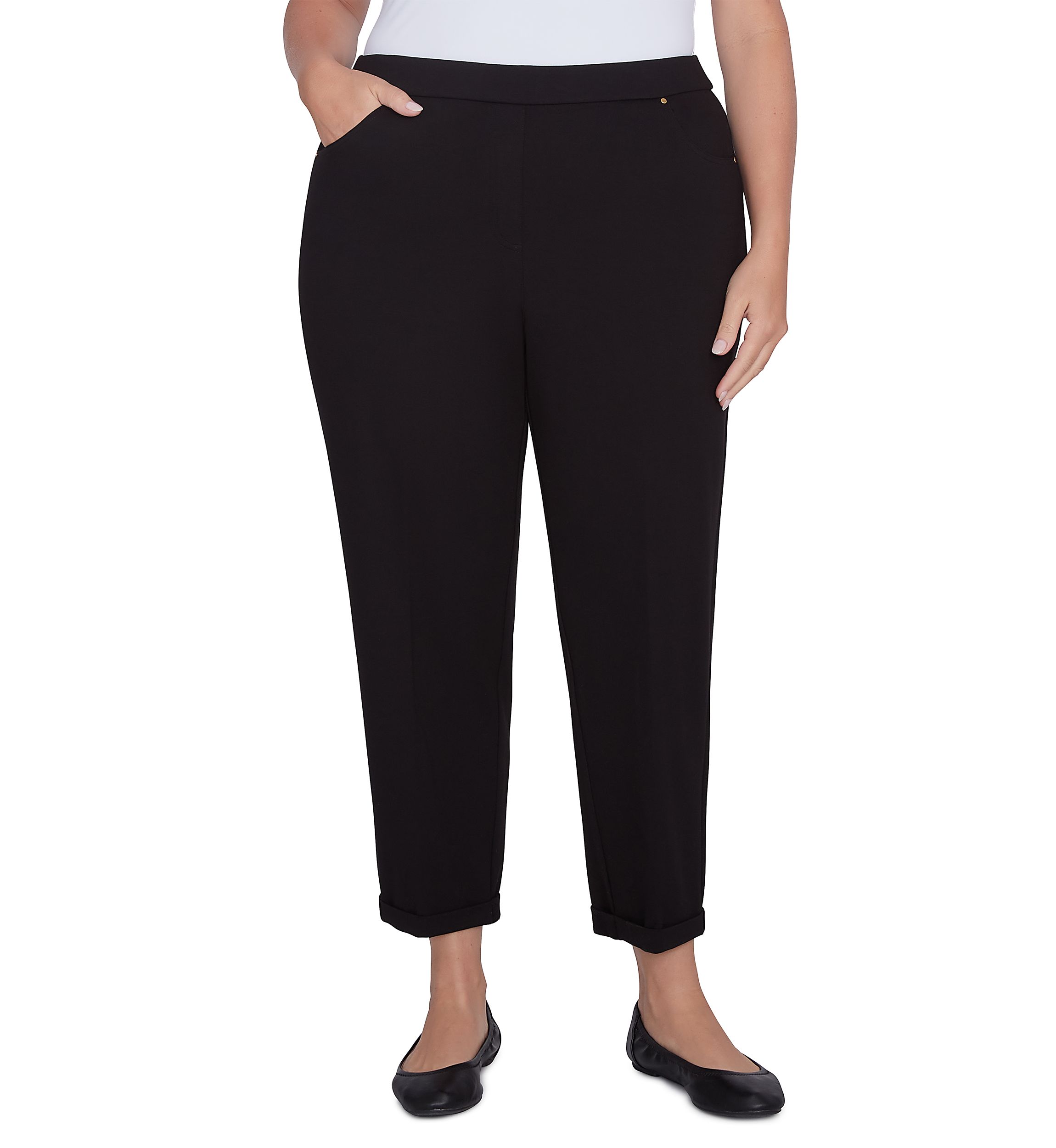 Plus Size Romancing the Stone Cuffed Ankle Pants
