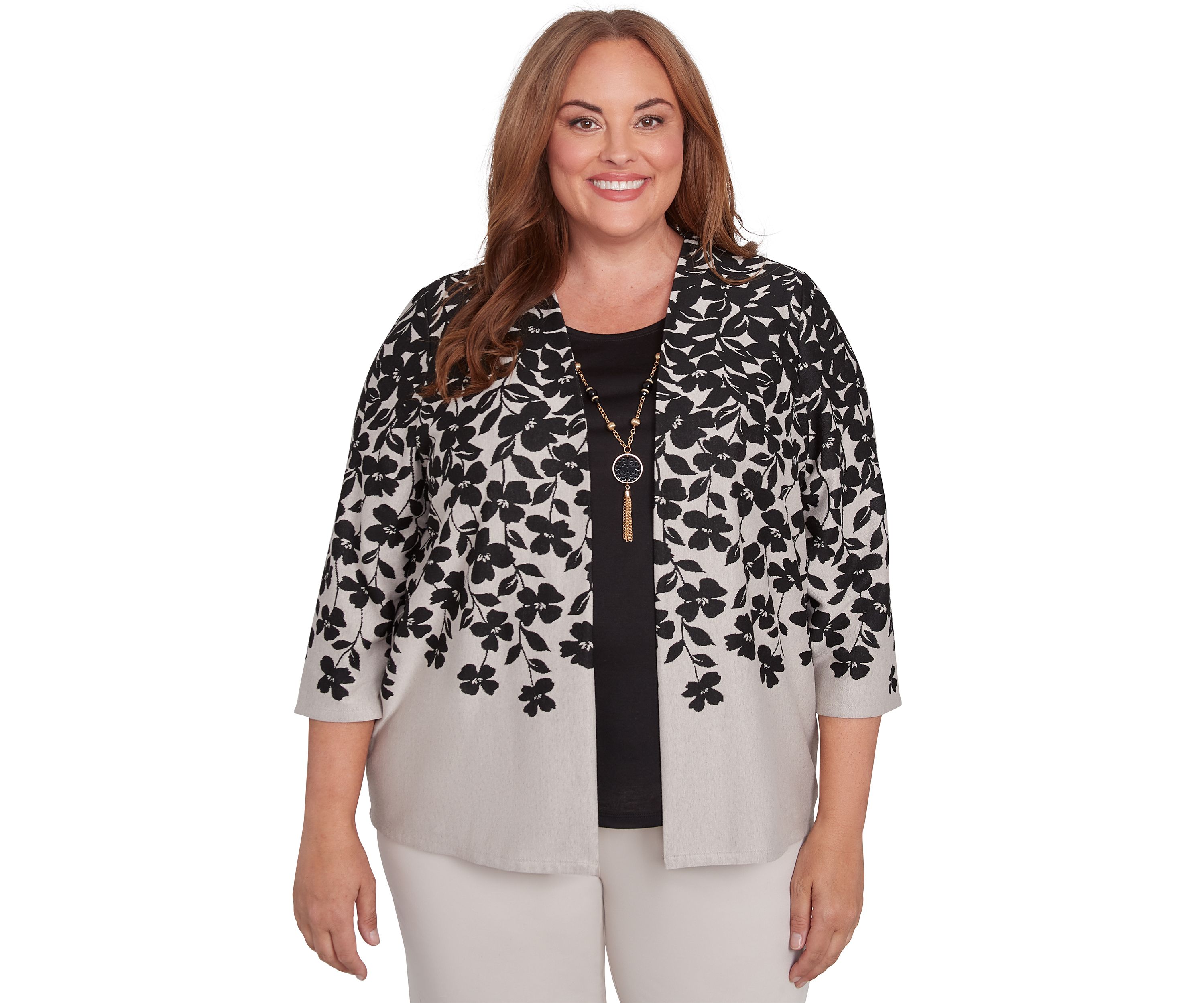 Plus Size Romancing The Stone Cascade Leaves Two In One Top