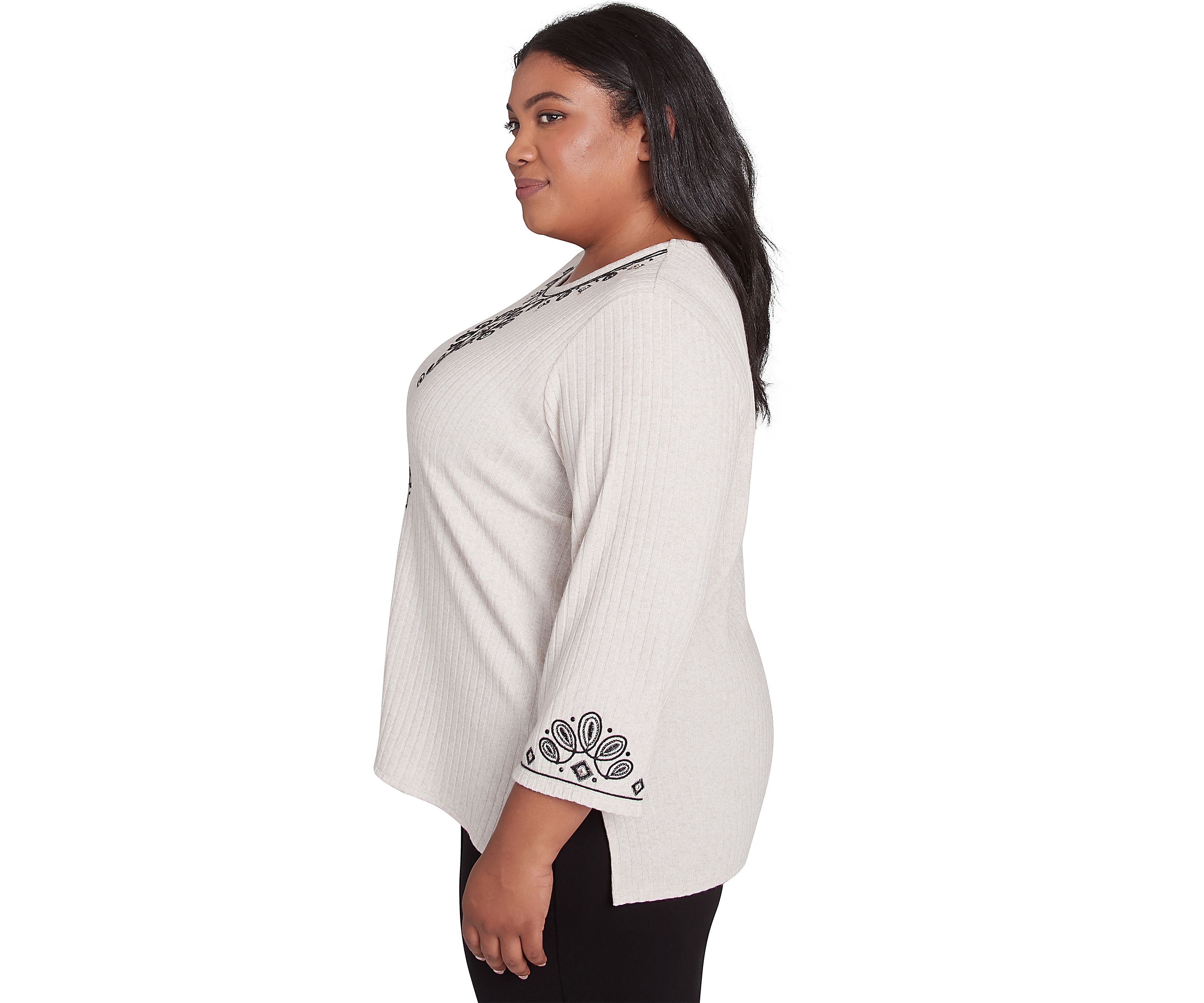 Plus Size Romancing The Stone Medallion Center Top