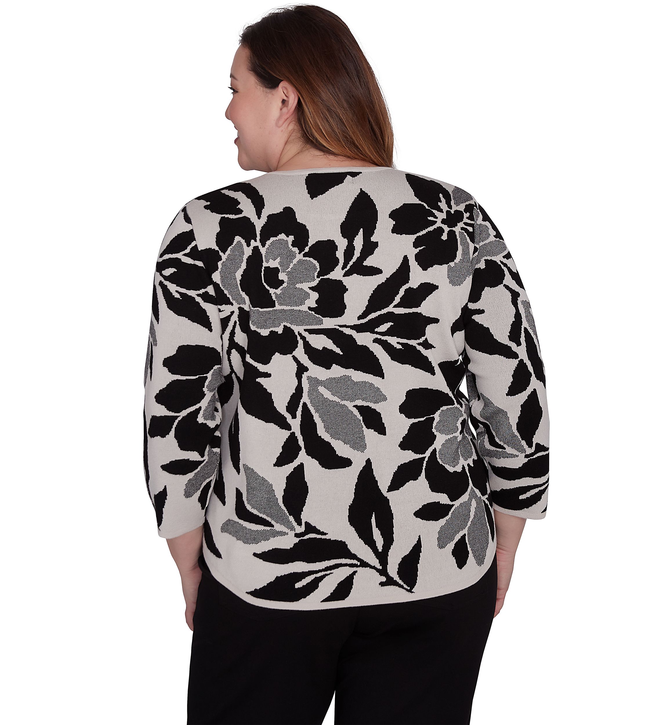 Plus Size Romancing the Stone Floral Jacquard Top
