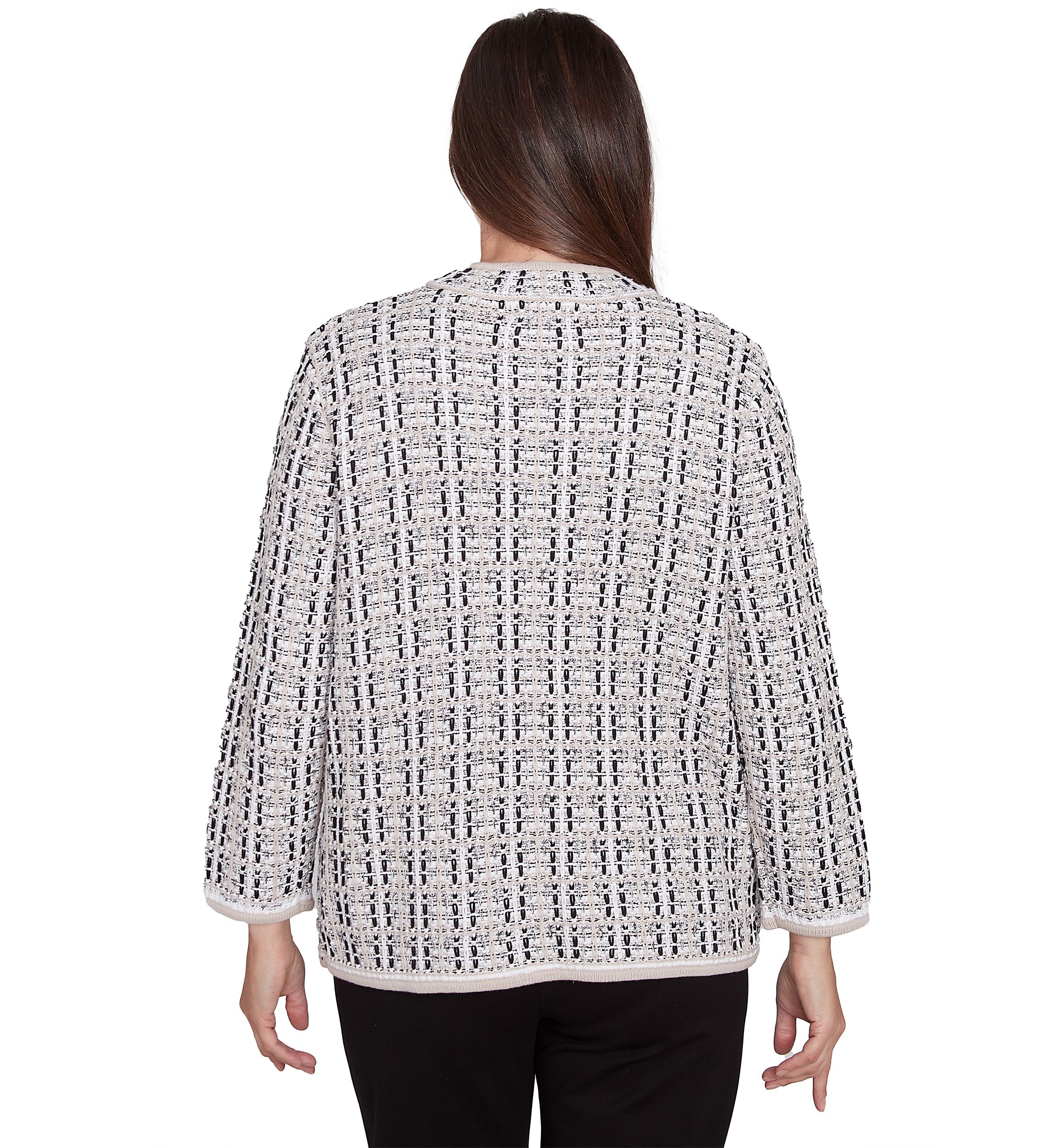 Petite Romancing the Stone Texture Sweater Knit Jacket