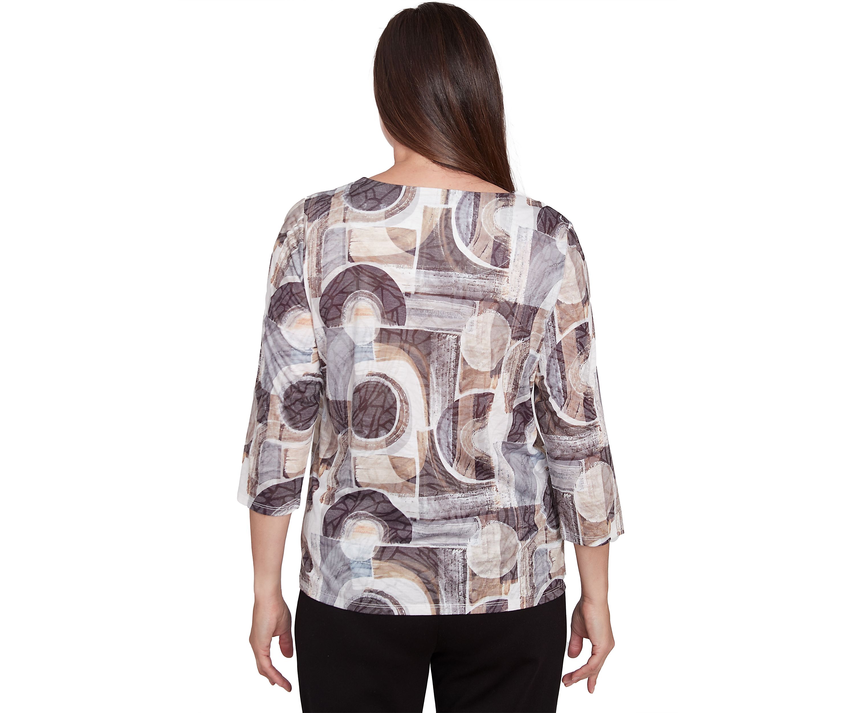 Petite Romancing the Stone Geometric Patch T-Shirt
