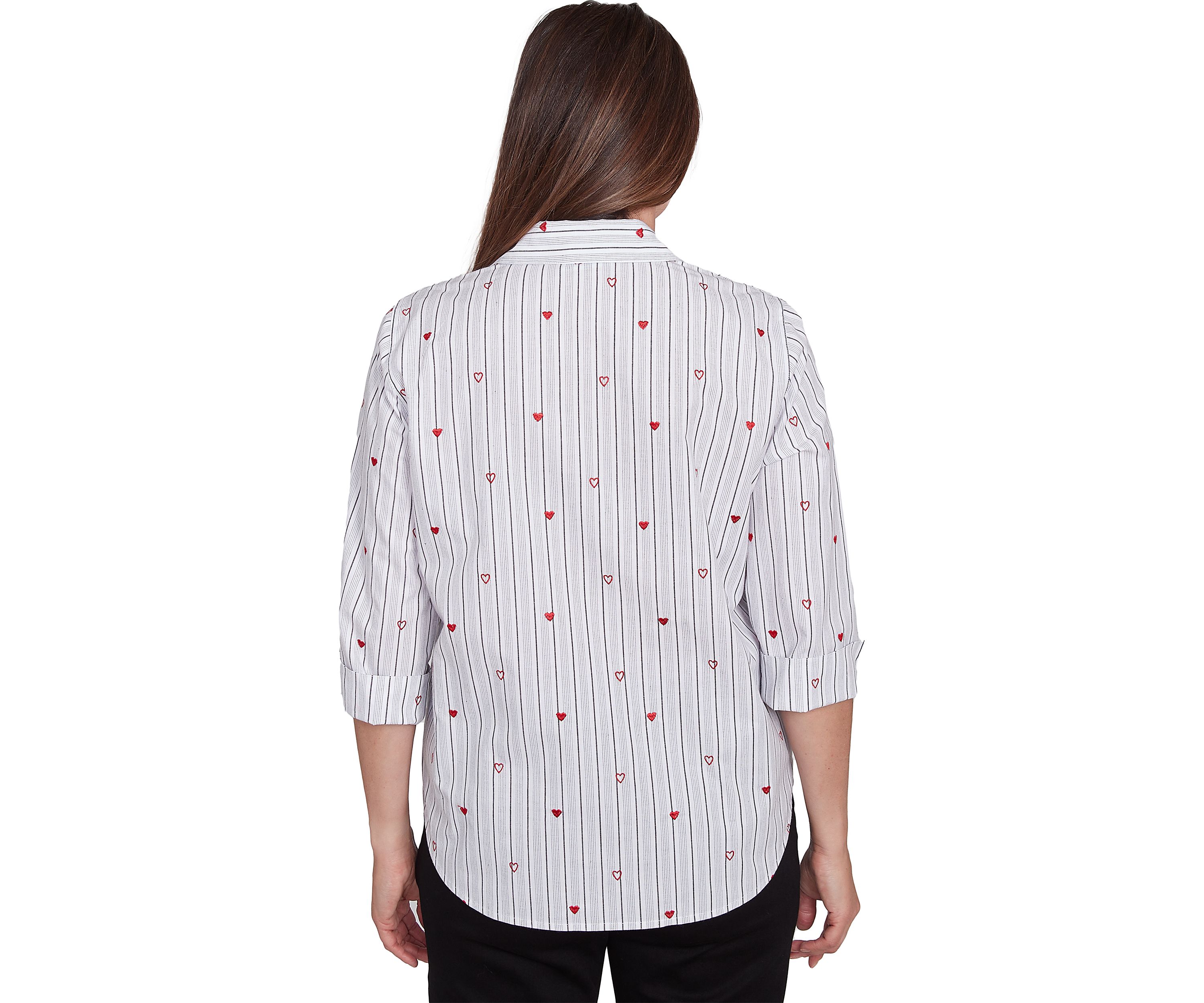 Womens Wild At Heart Stripe Top with Hearts