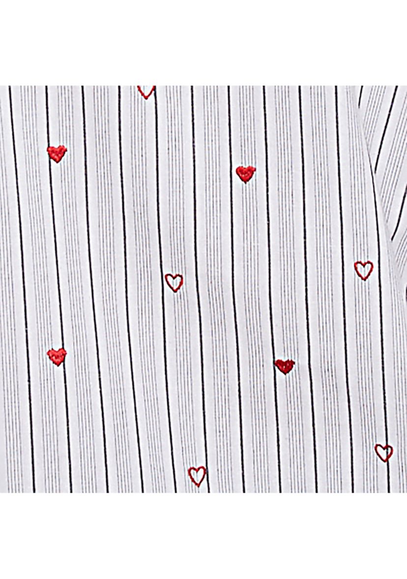 Womens Wild At Heart Stripe Top with Hearts