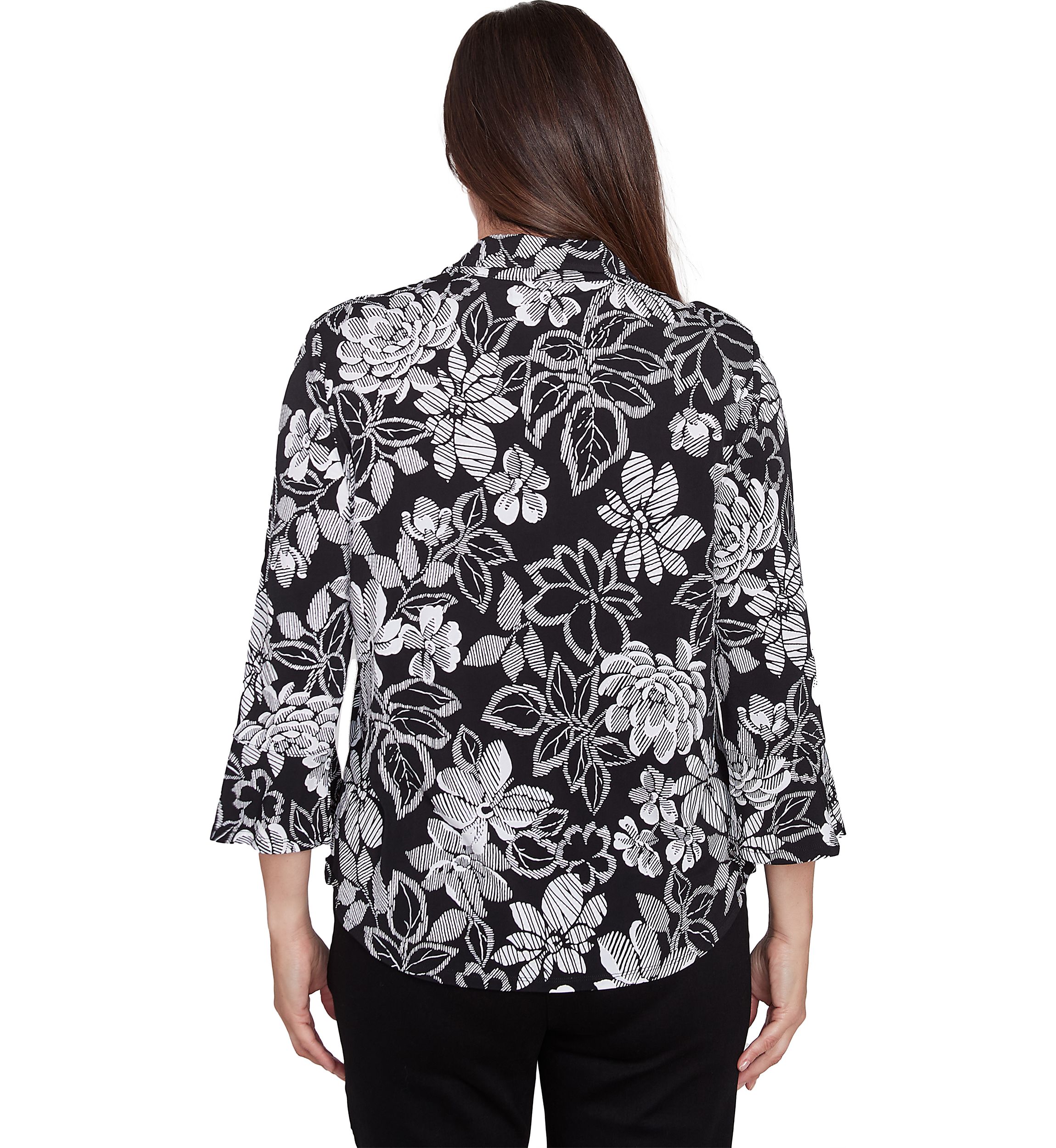 Womens Wild At Heart Floral Puff Print Shirt