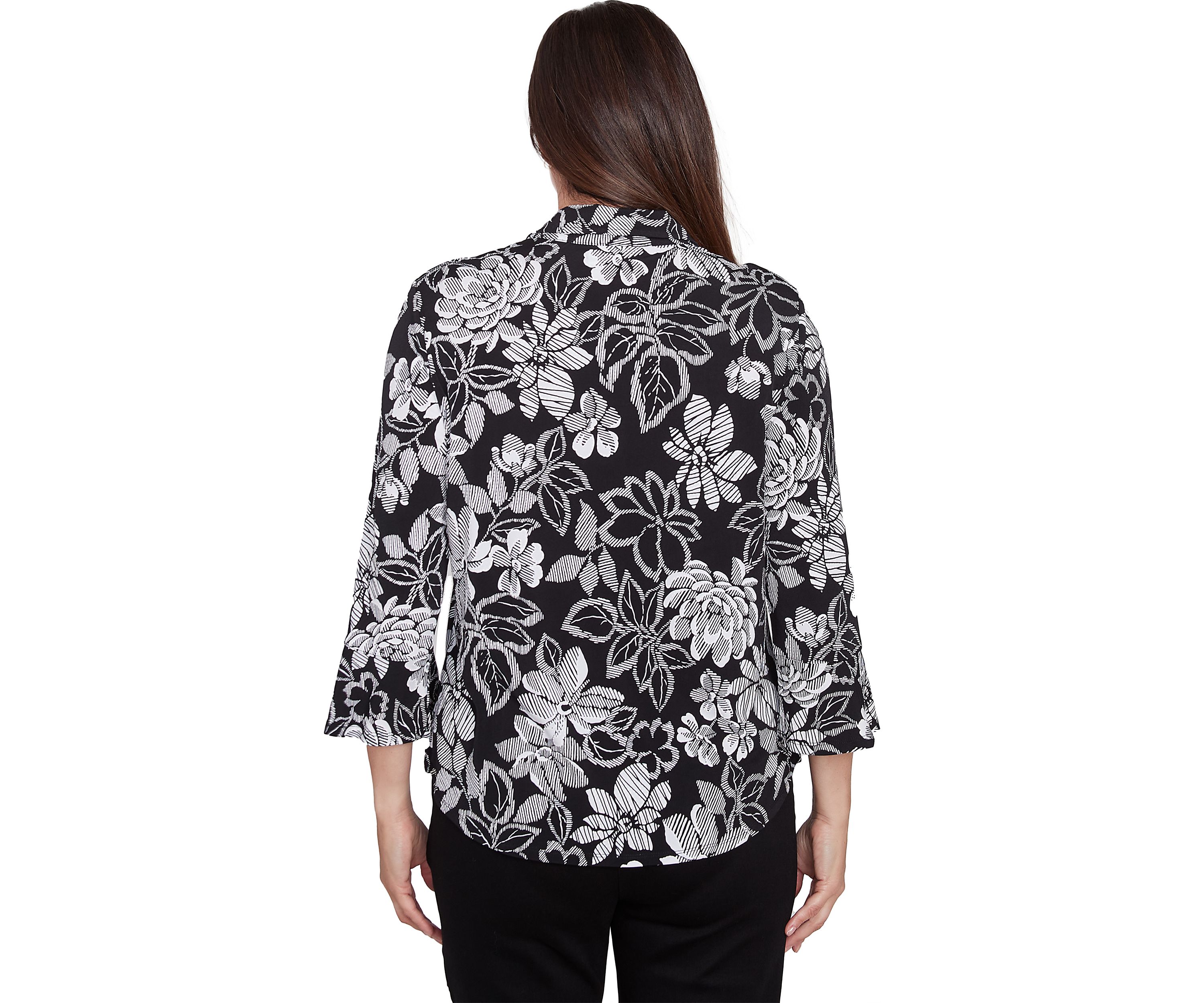 Womens Wild At Heart Floral Puff Print Shirt