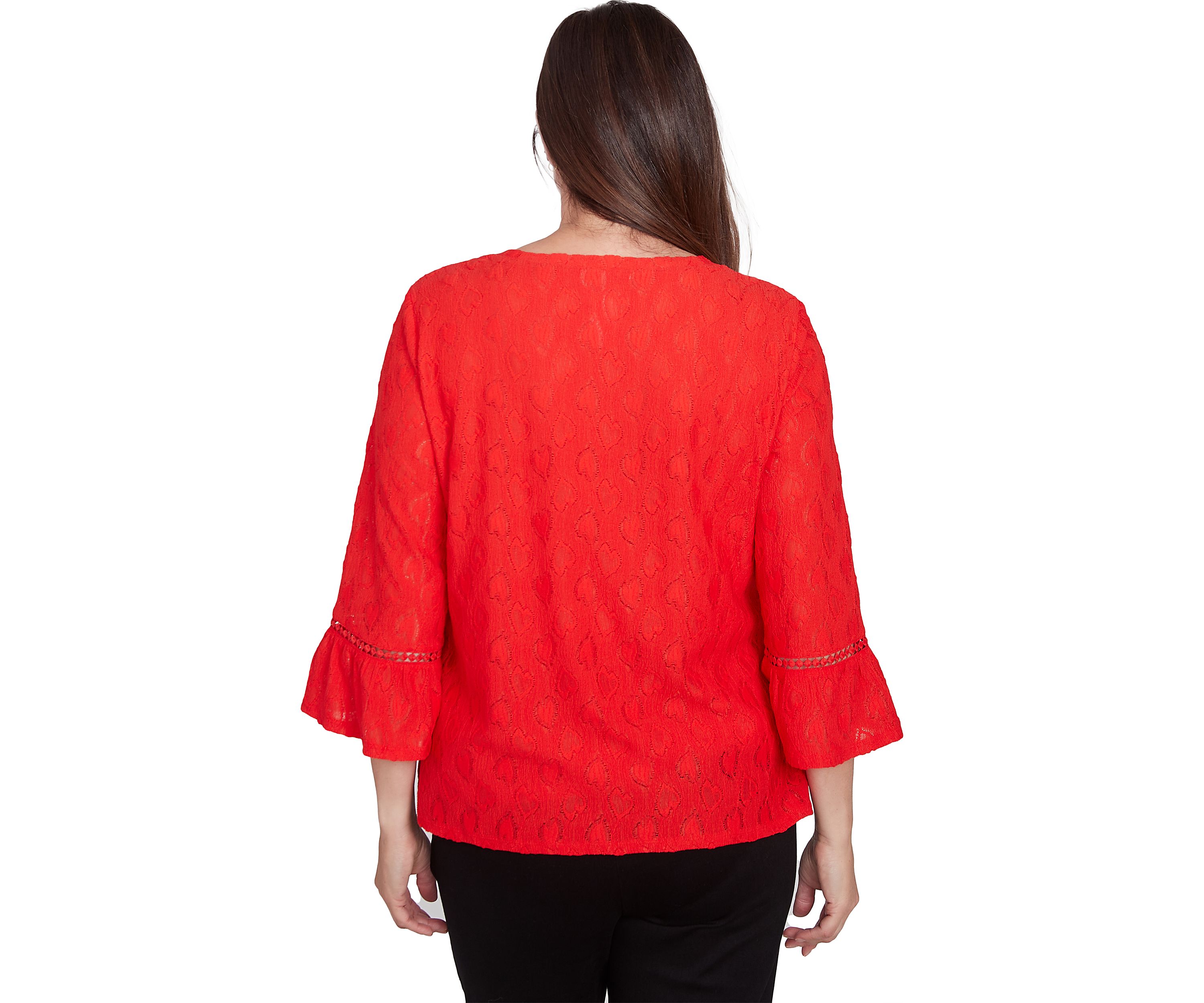 Womens Wild At Heart Solid Heart Texture Top