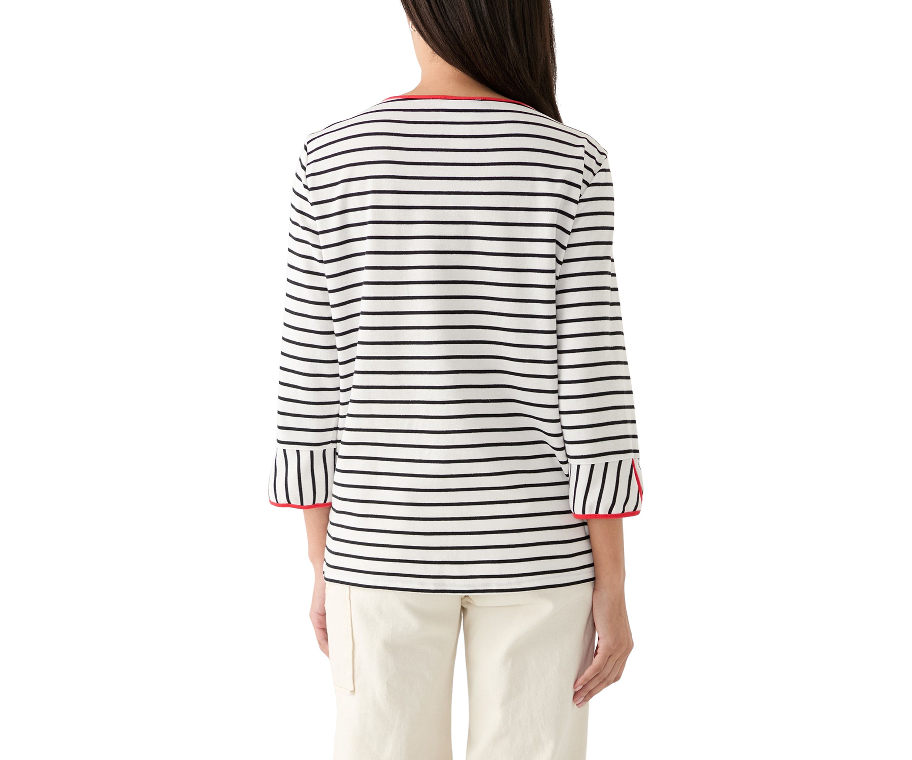Womens Diagonal Floral Stripe Top