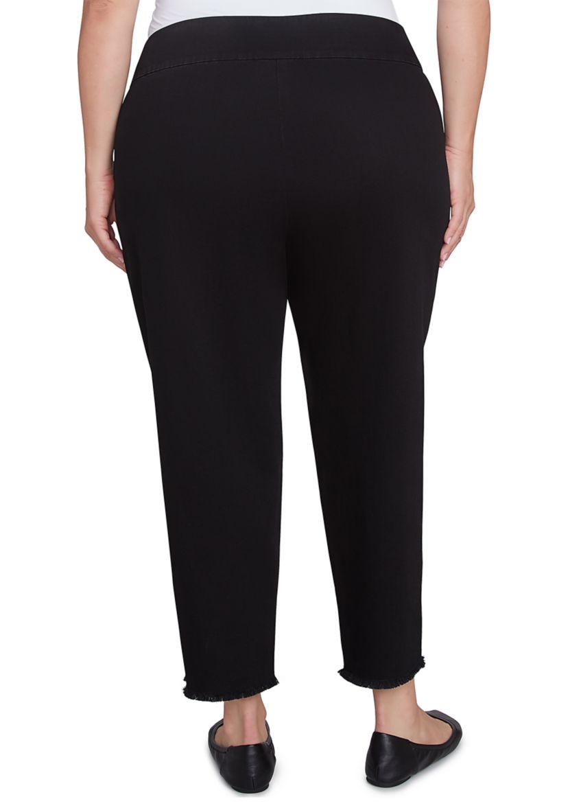 Plus Size Denim Ankle Pants