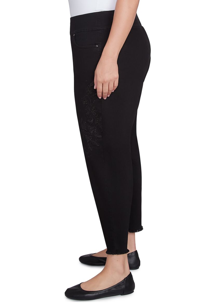 Plus Size Denim Ankle Pants