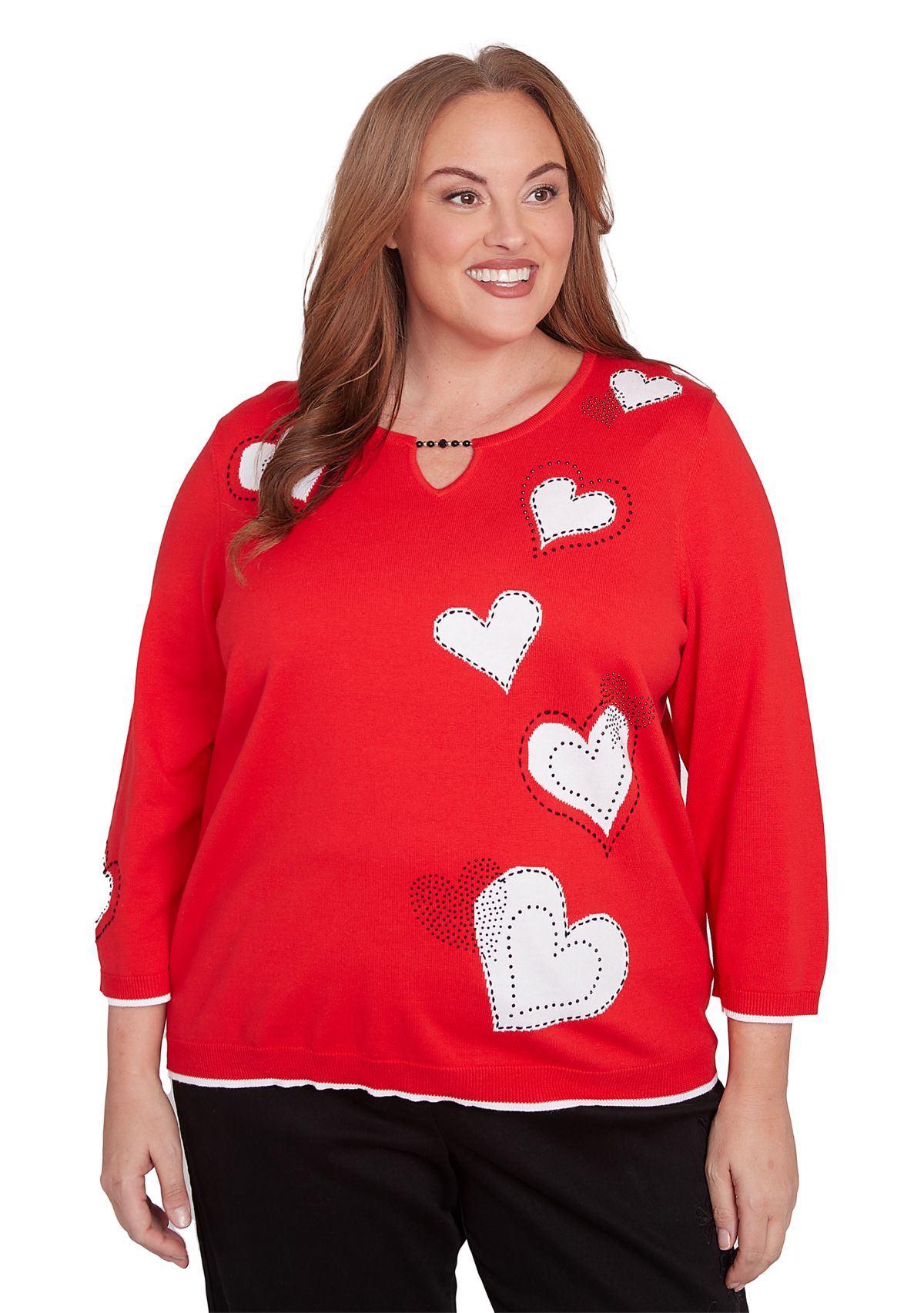 Plus Size Heart Sweater