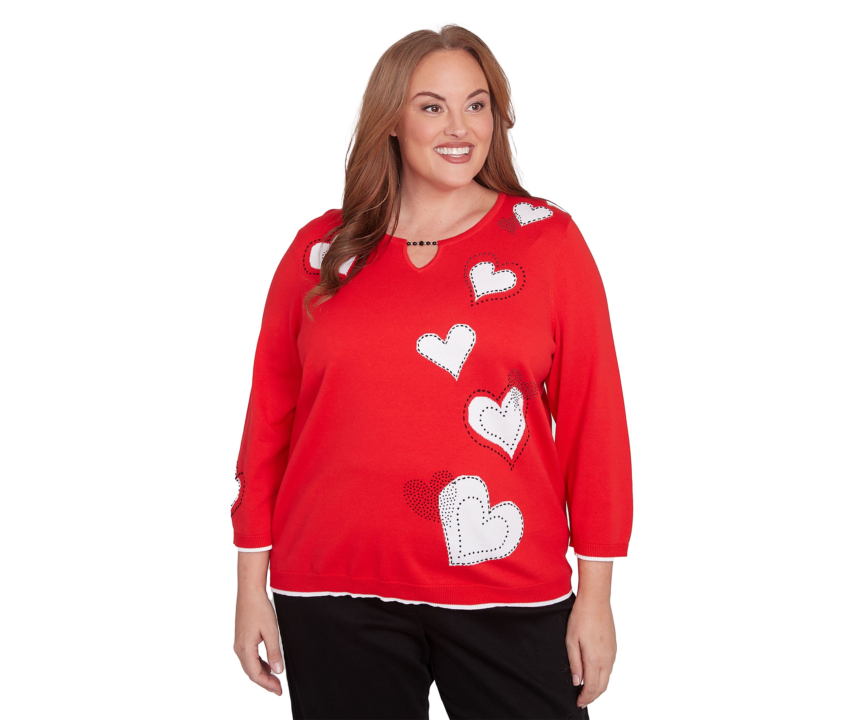 Plus Size Heart Sweater