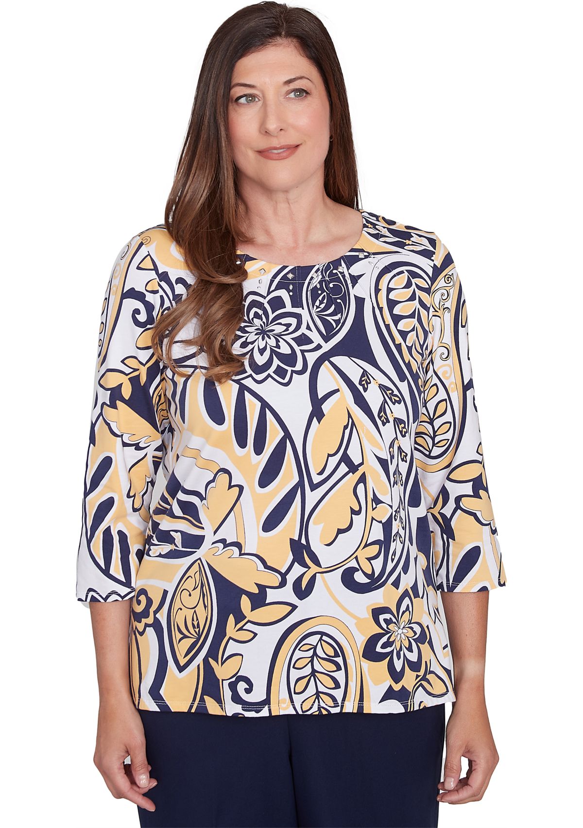 Womens Block Island Drama Paisley Top