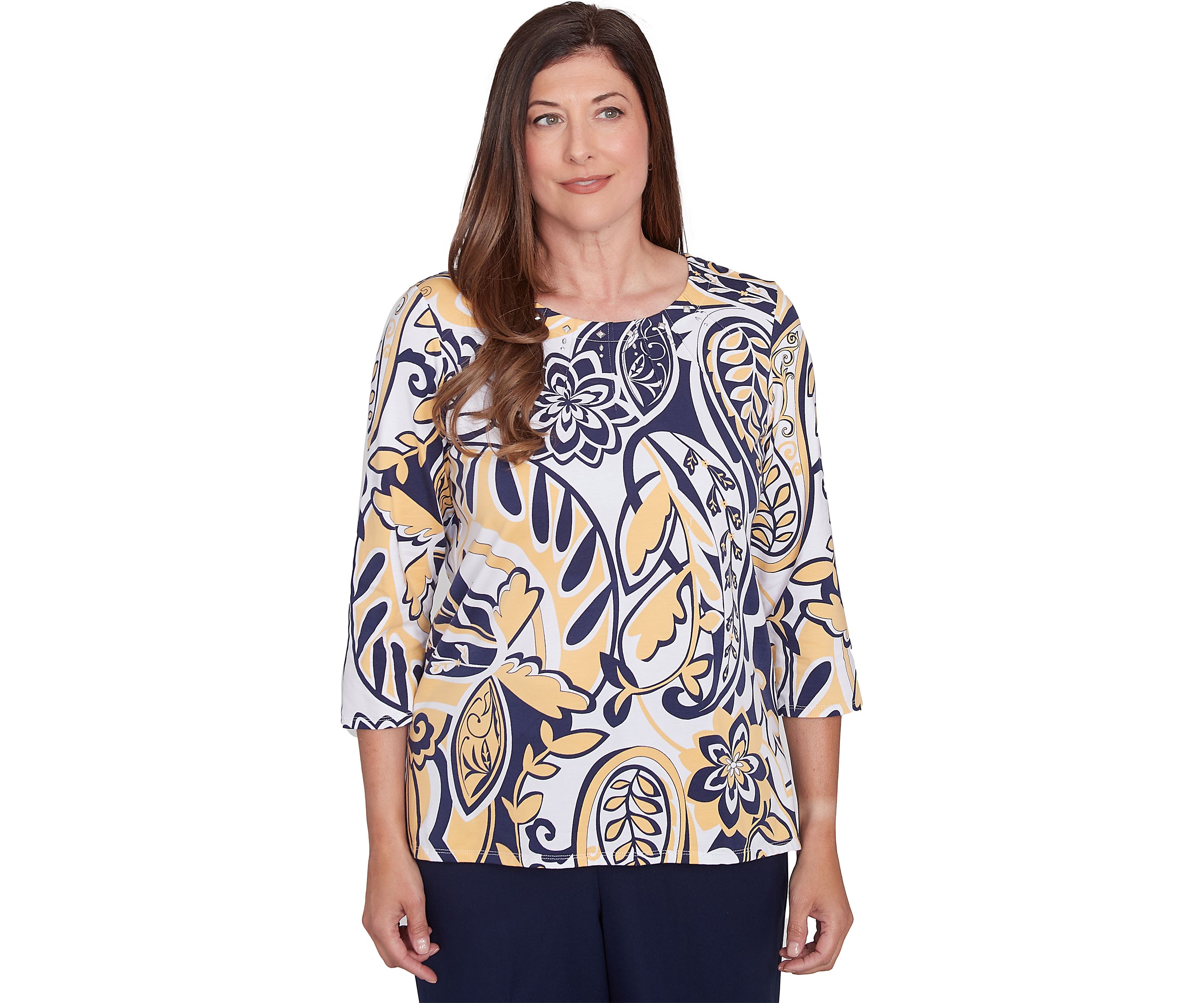 Womens Block Island Drama Paisley Top