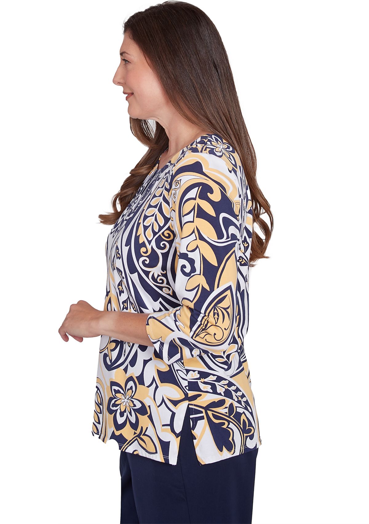Womens Block Island Drama Paisley Top
