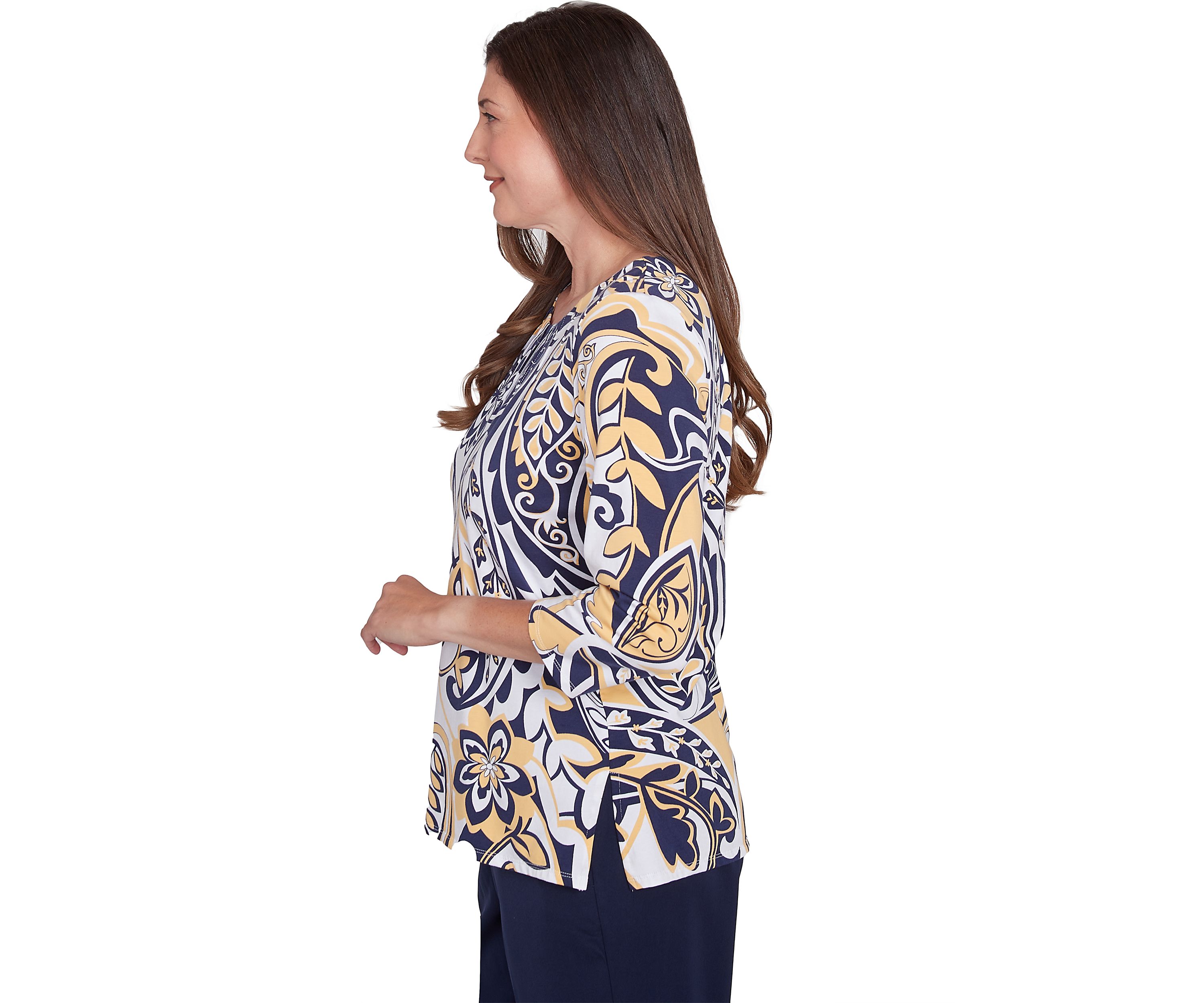 Womens Block Island Drama Paisley Top