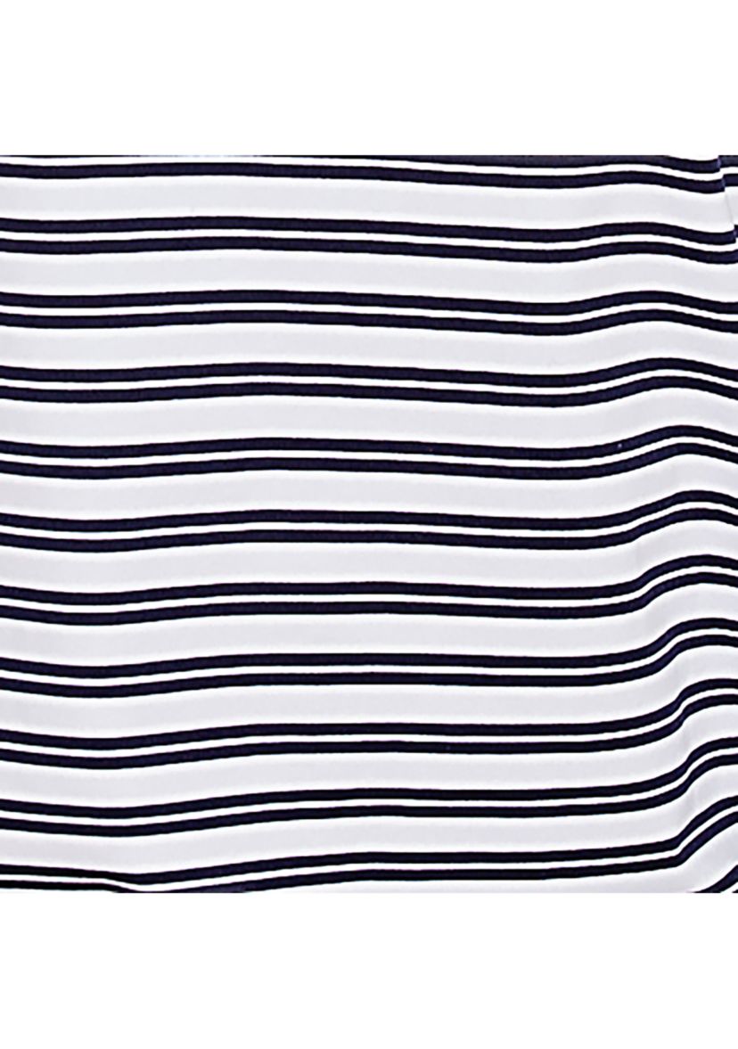 Womens Block Island Stripe Embroidered Yoke Top
