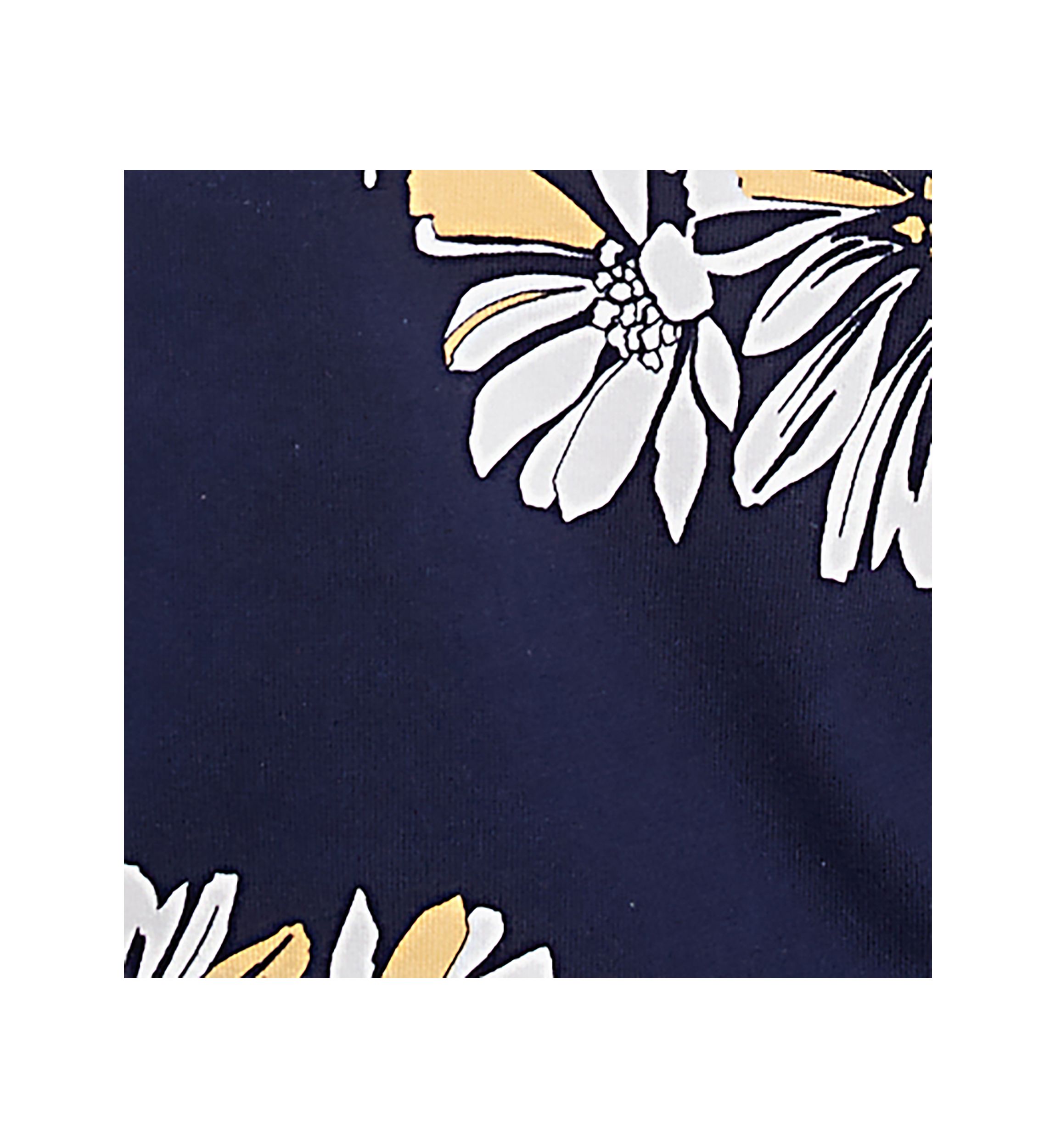 Womens Block Island Daisies Yoke And Border Top
